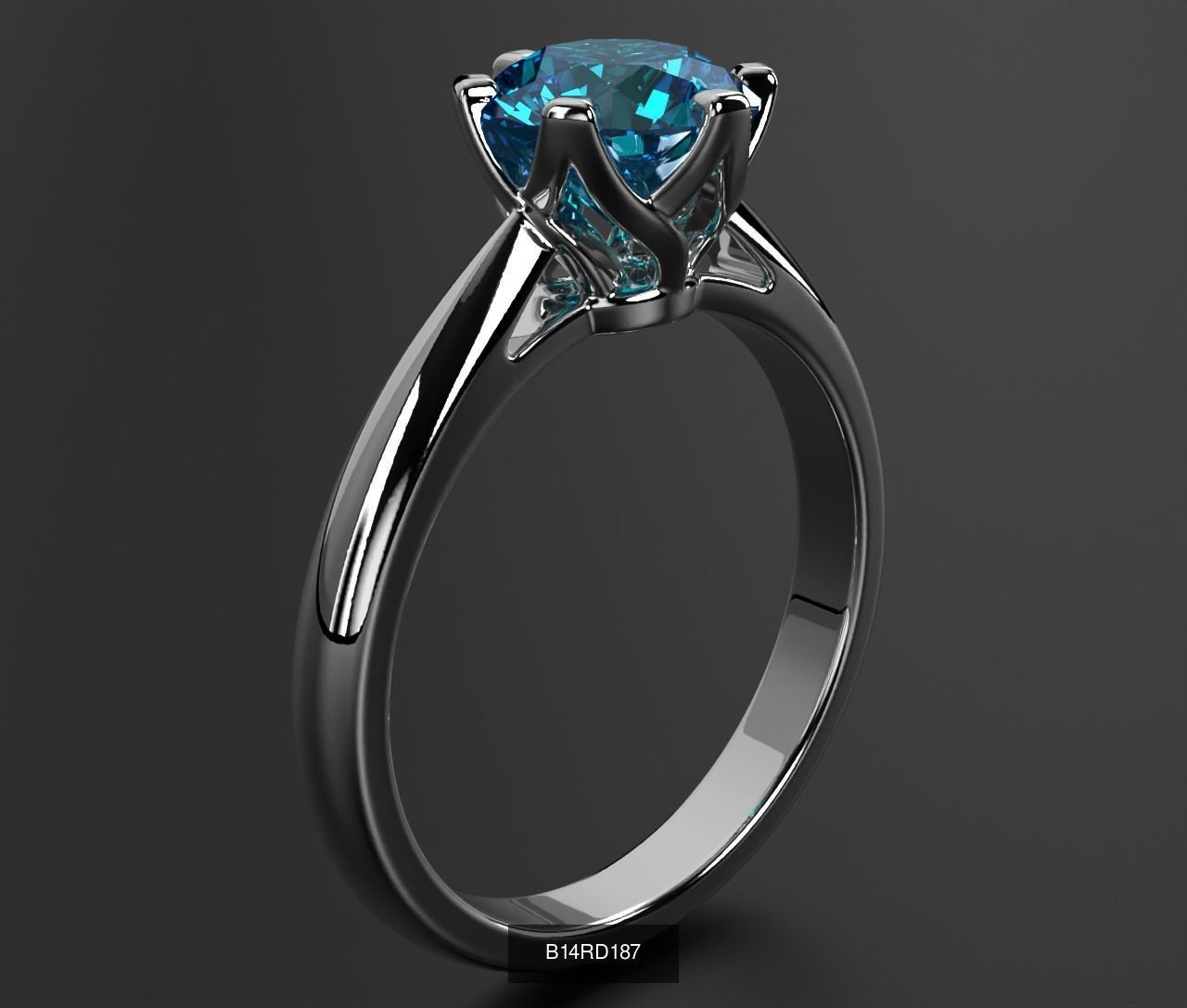 2024 B14 1-700 Engagement Rings 3D Model Collection-700 Files _219