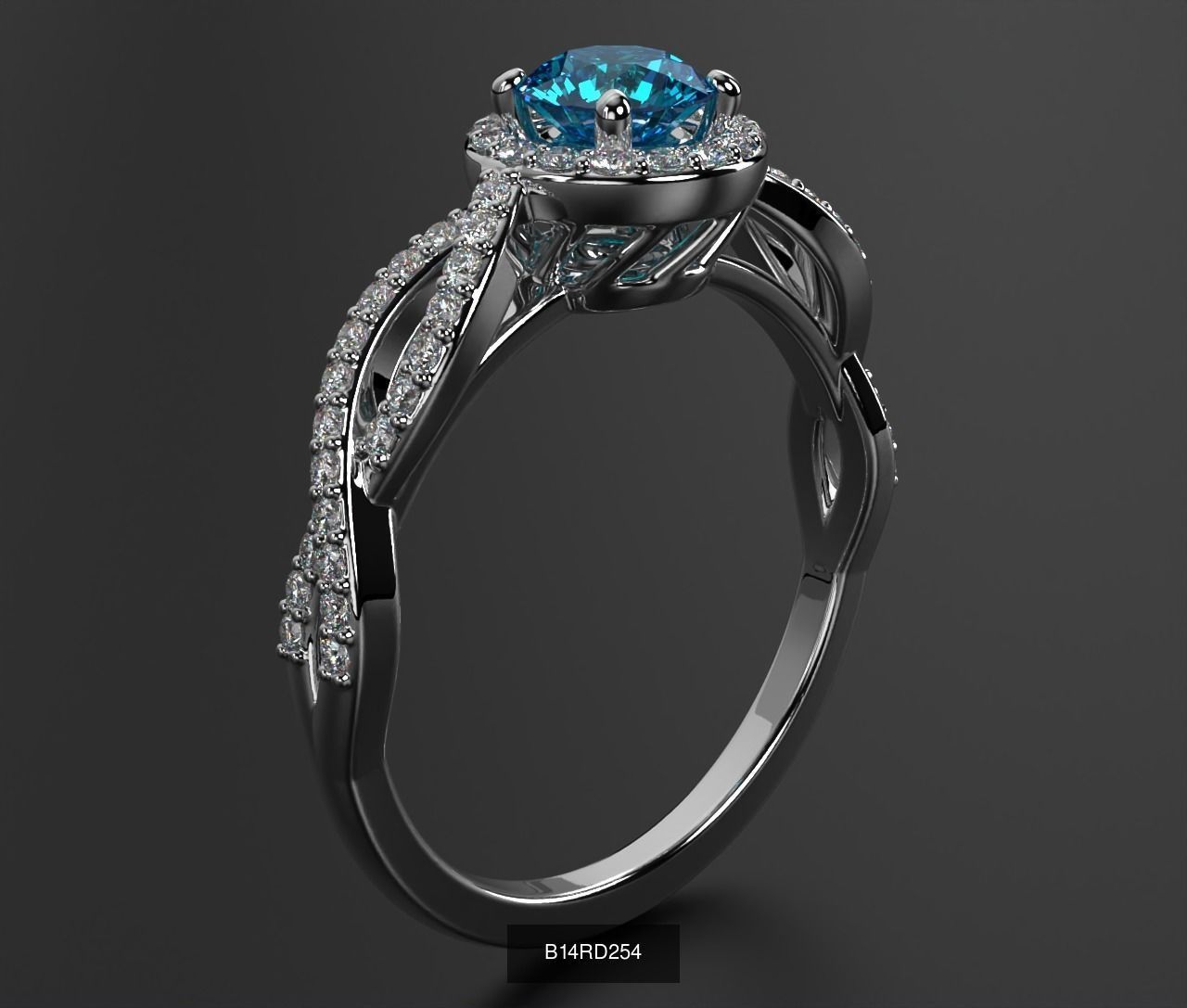 2024 B14 1-700 Engagement Rings 3D Model Collection-700 Files _152