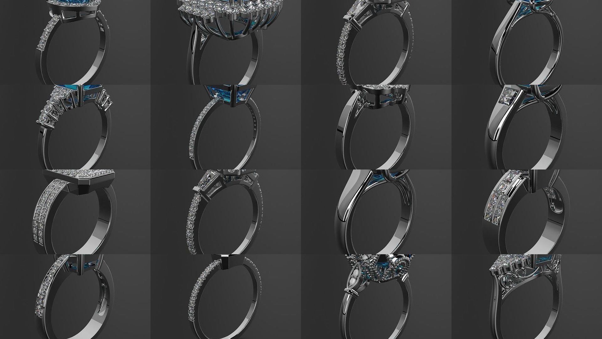 2024 B14 1-700 Engagement Rings 3D Model Collection-700 Files _89