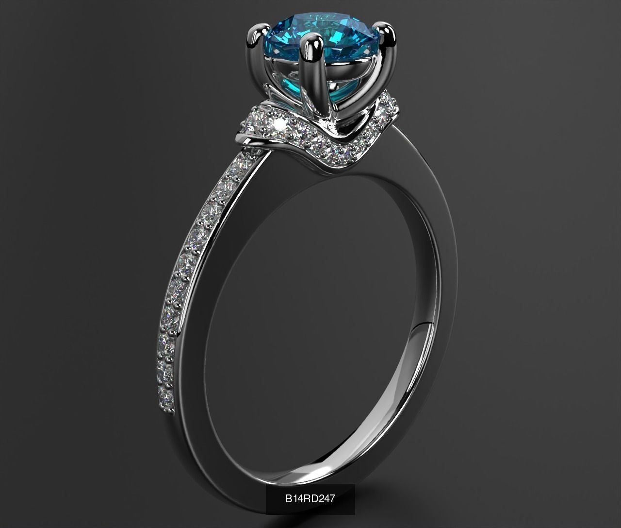 2024 B14 1-700 Engagement Rings 3D Model Collection-700 Files _159