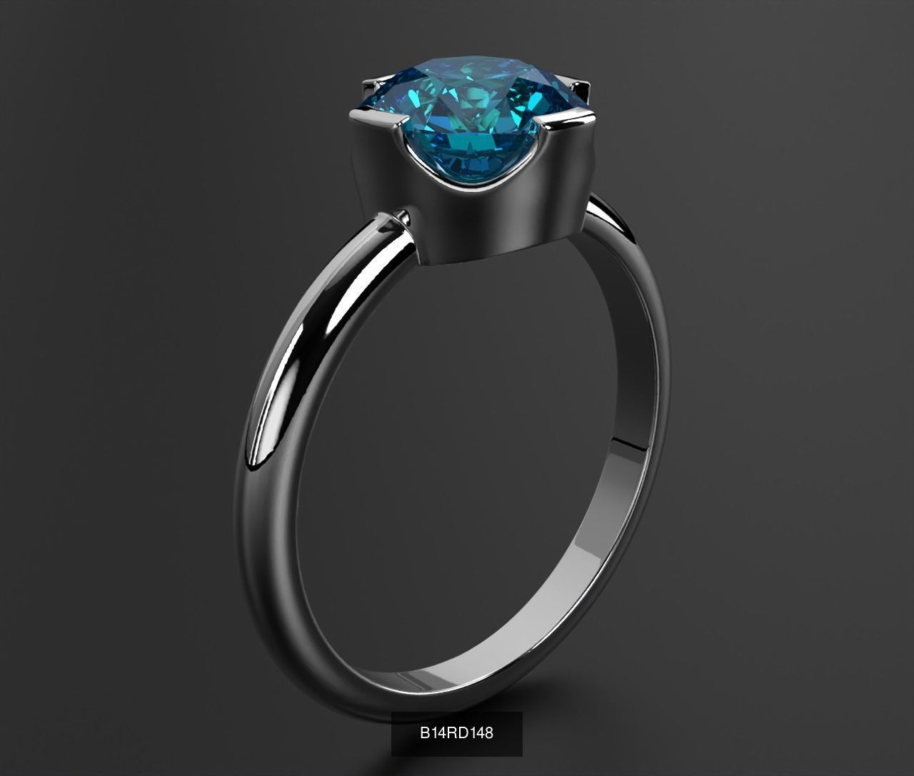 2024 B14 1-700 Engagement Rings 3D Model Collection-700 Files _258
