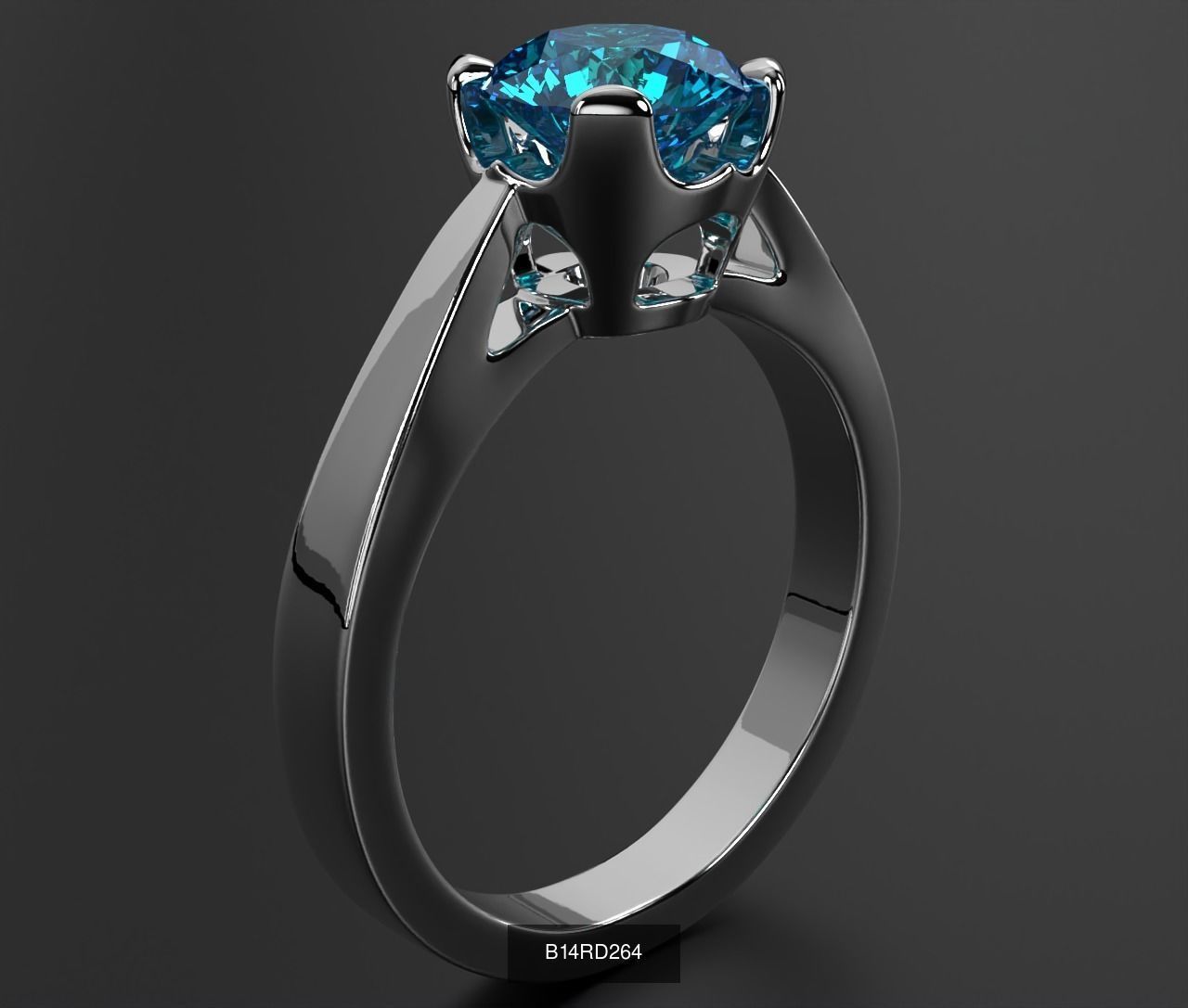 2024 B14 1-700 Engagement Rings 3D Model Collection-700 Files _142