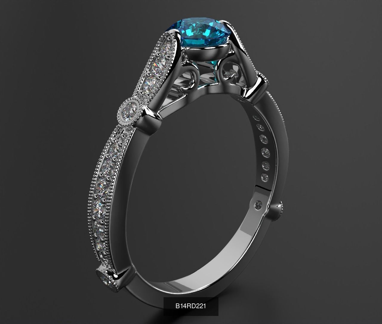 2024 B14 1-700 Engagement Rings 3D Model Collection-700 Files _185
