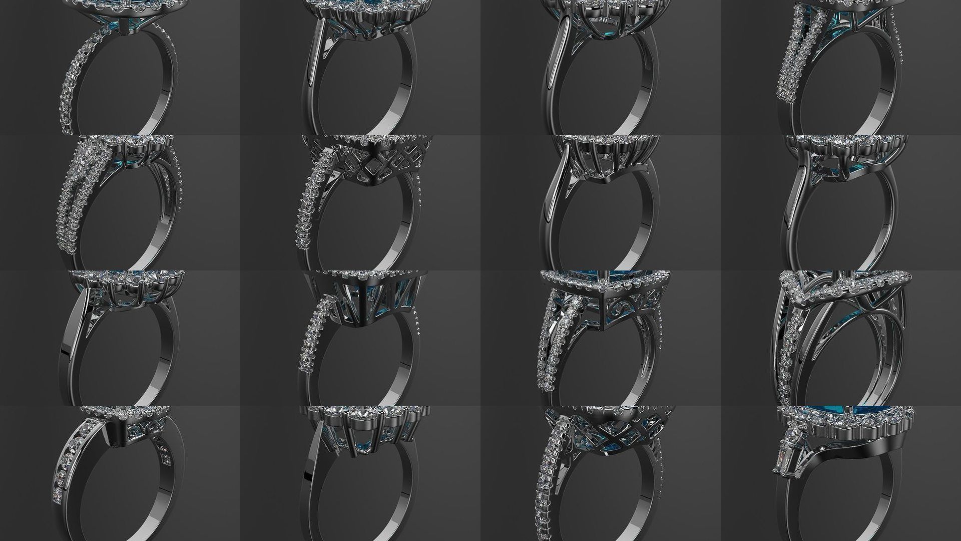 2024 B14 1-700 Engagement Rings 3D Model Collection-700 Files _107