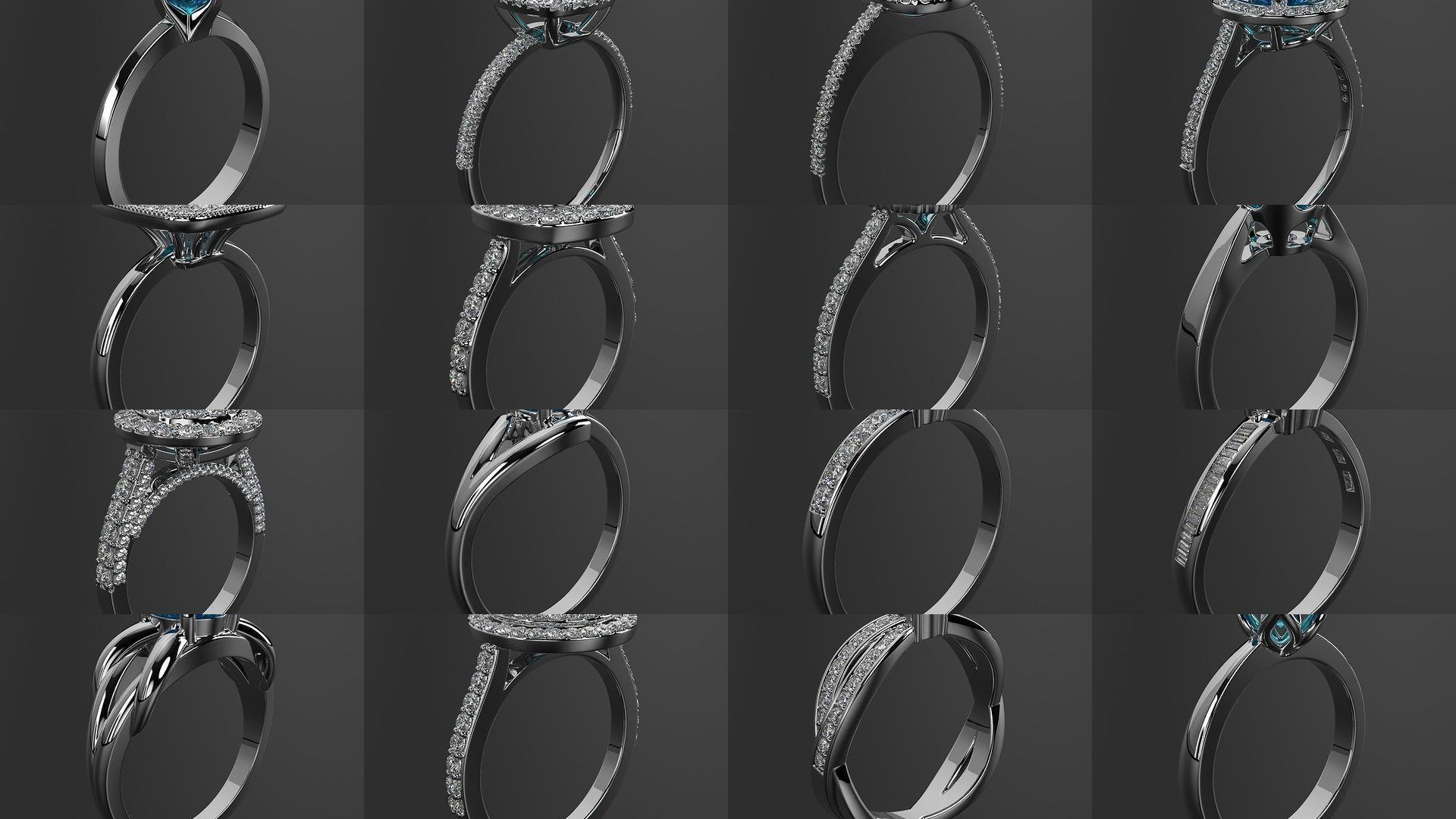 2024 B14 1-700 Engagement Rings 3D Model Collection-700 Files _5