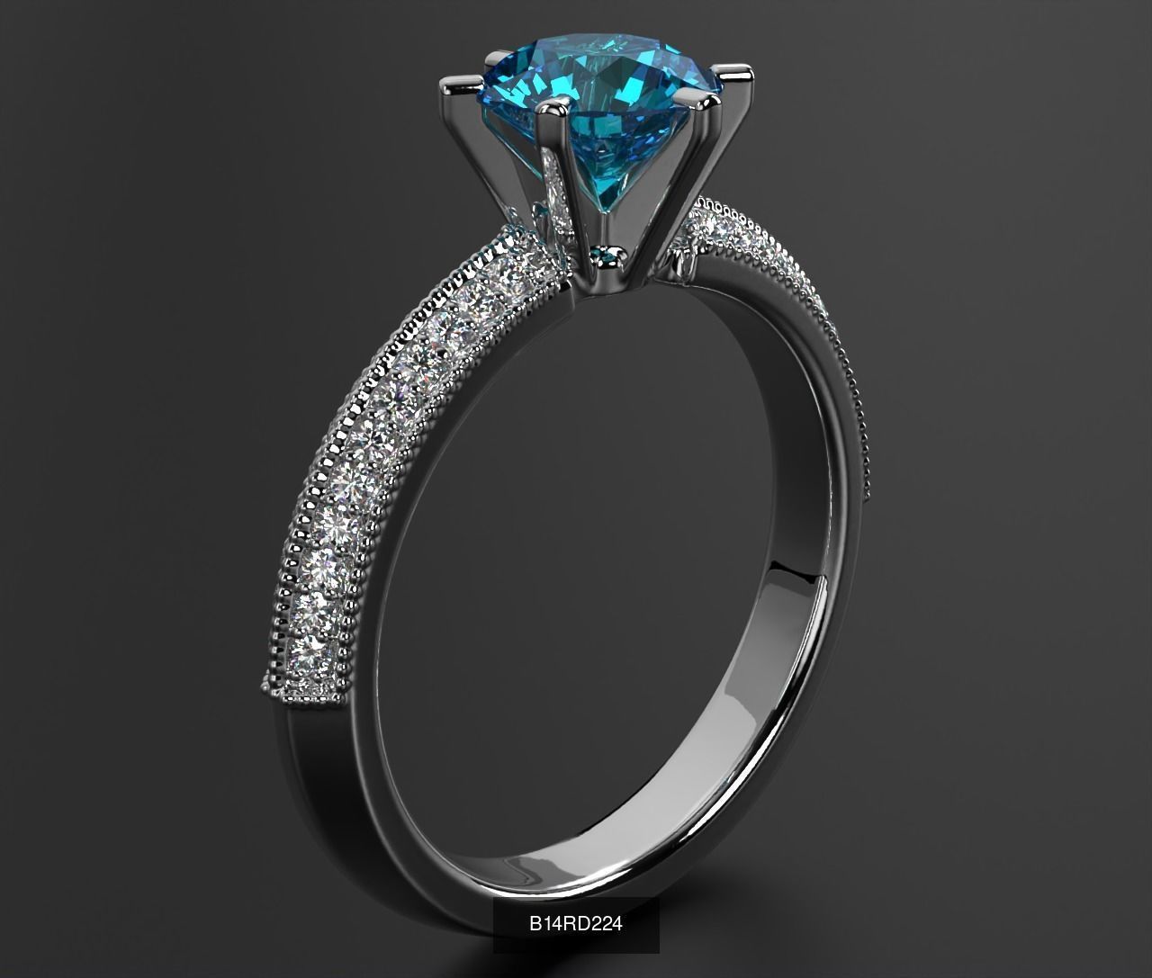 2024 B14 1-700 Engagement Rings 3D Model Collection-700 Files _182