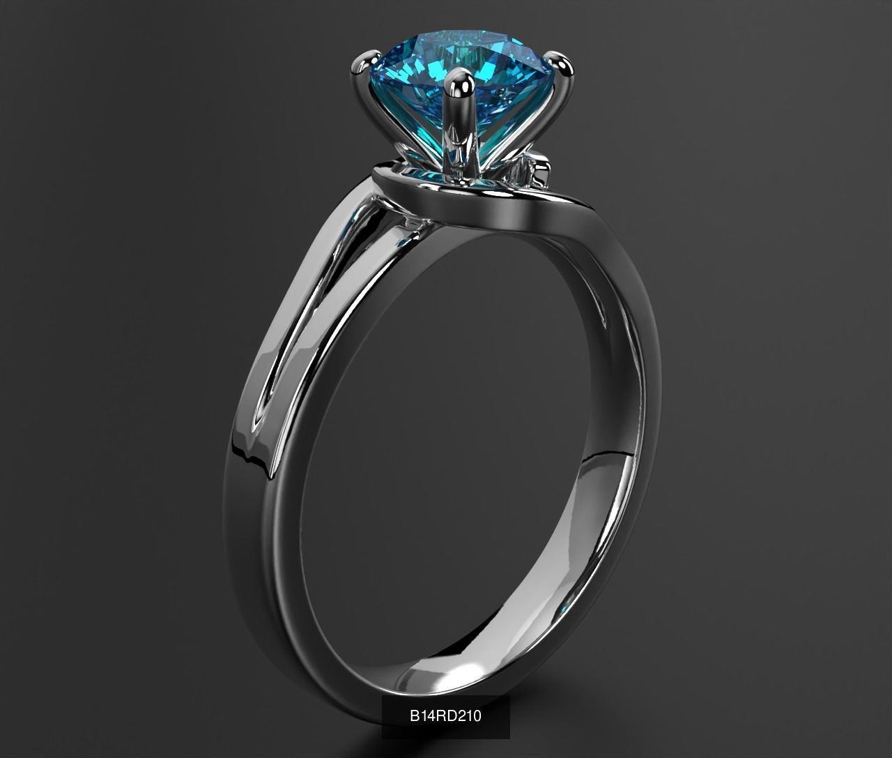 2024 B14 1-700 Engagement Rings 3D Model Collection-700 Files _196