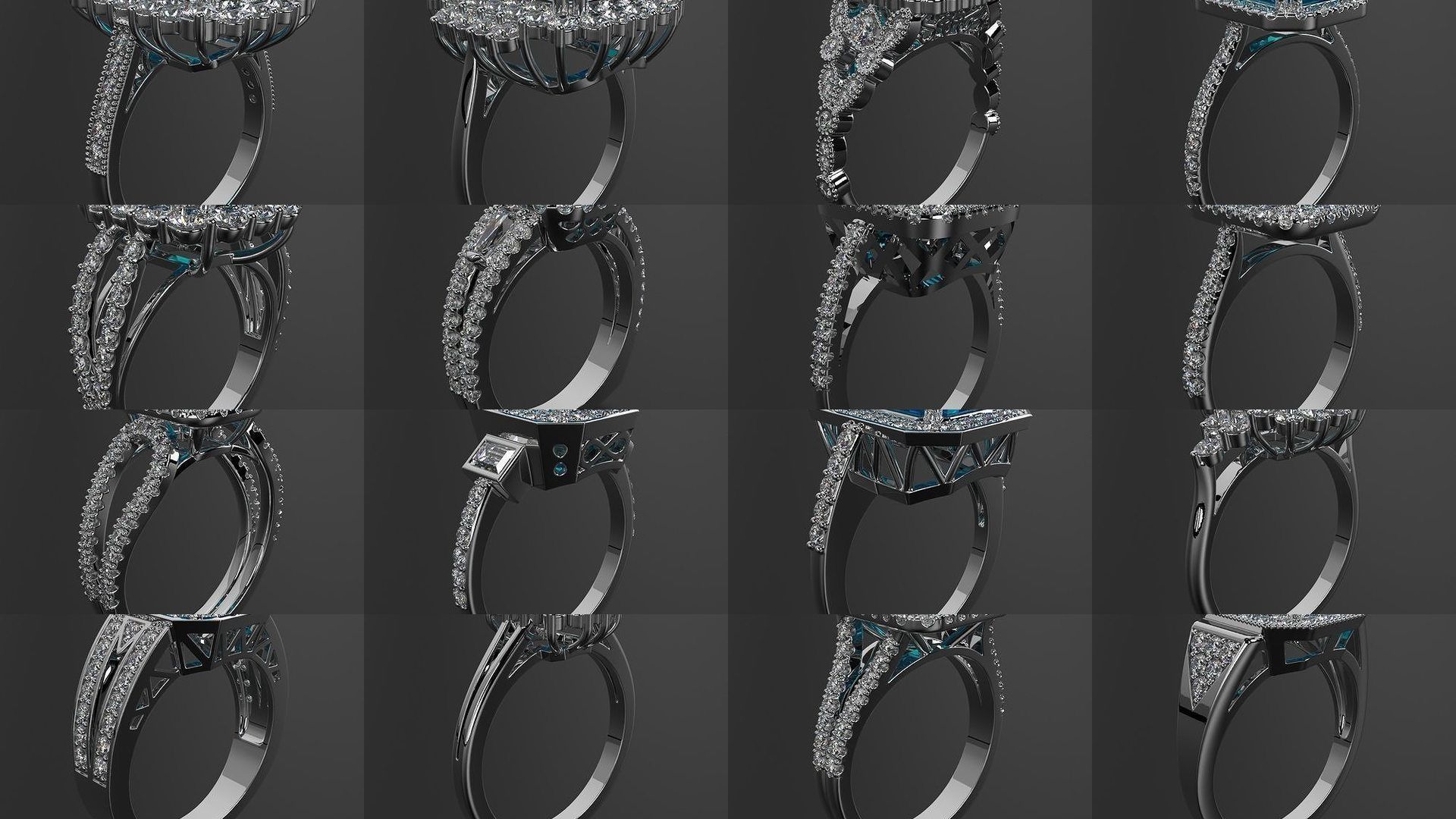 2024 B14 1-700 Engagement Rings 3D Model Collection-700 Files _95