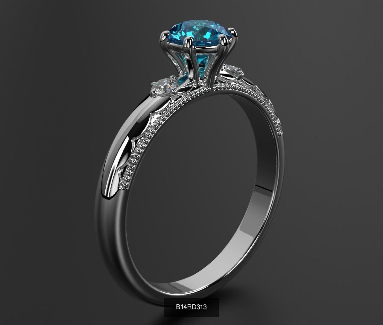 2024 B14 1-700 Engagement Rings 3D Model Collection-700 Files _42