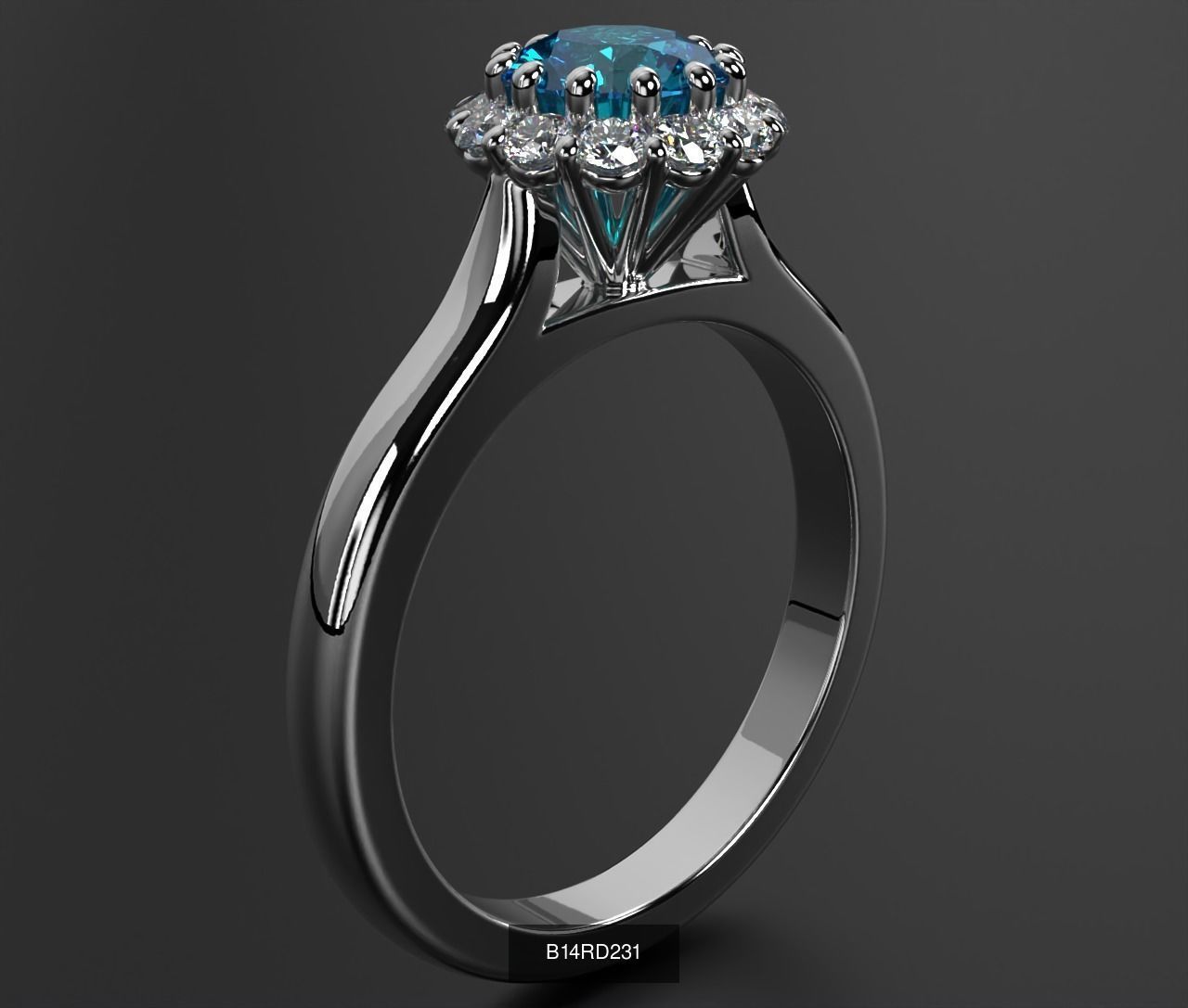 2024 B14 1-700 Engagement Rings 3D Model Collection-700 Files _175
