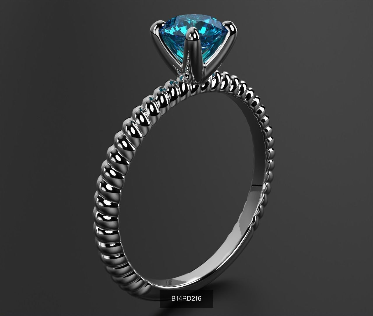 2024 B14 1-700 Engagement Rings 3D Model Collection-700 Files _190