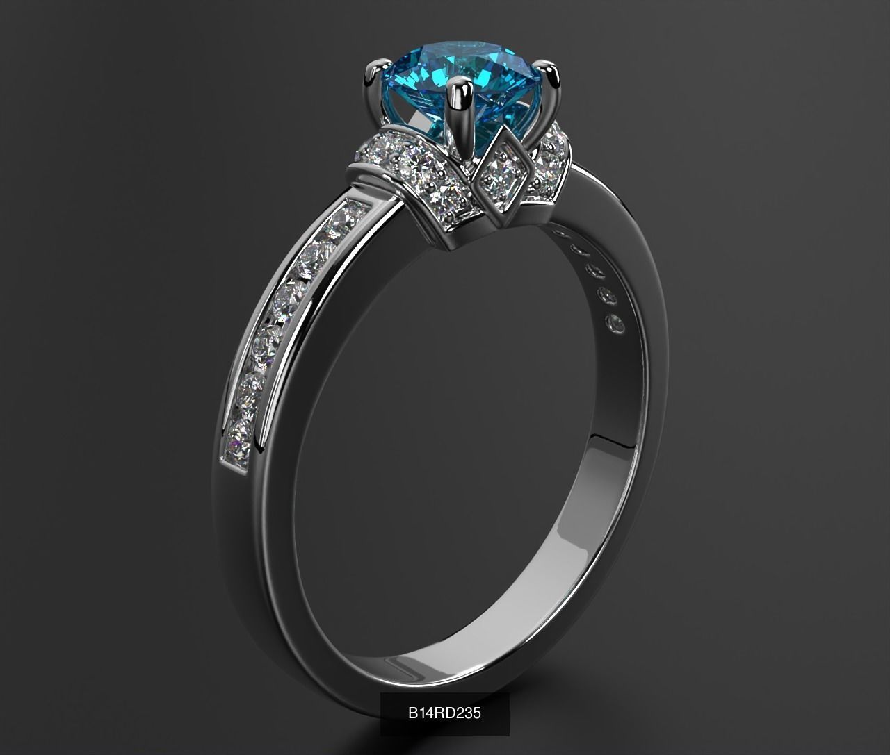 2024 B14 1-700 Engagement Rings 3D Model Collection-700 Files _171
