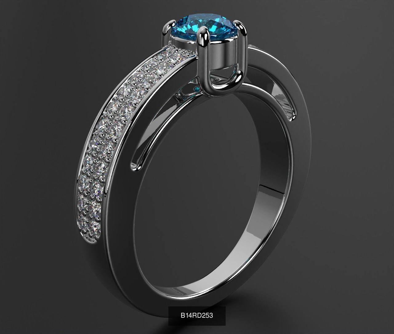 2024 B14 1-700 Engagement Rings 3D Model Collection-700 Files _153