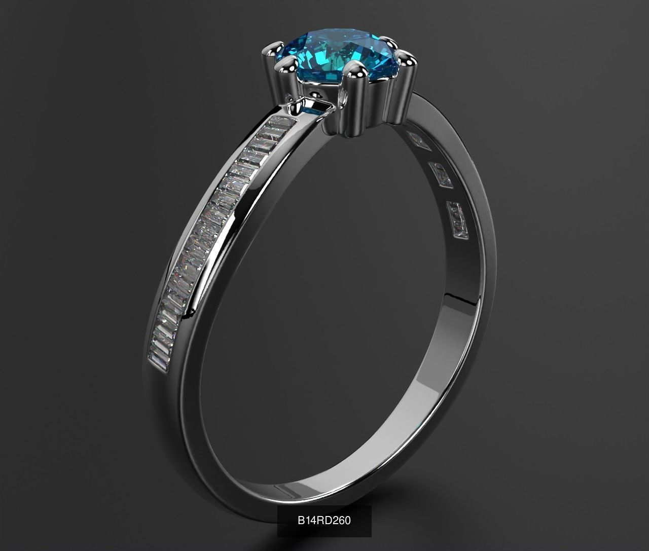 2024 B14 1-700 Engagement Rings 3D Model Collection-700 Files _146