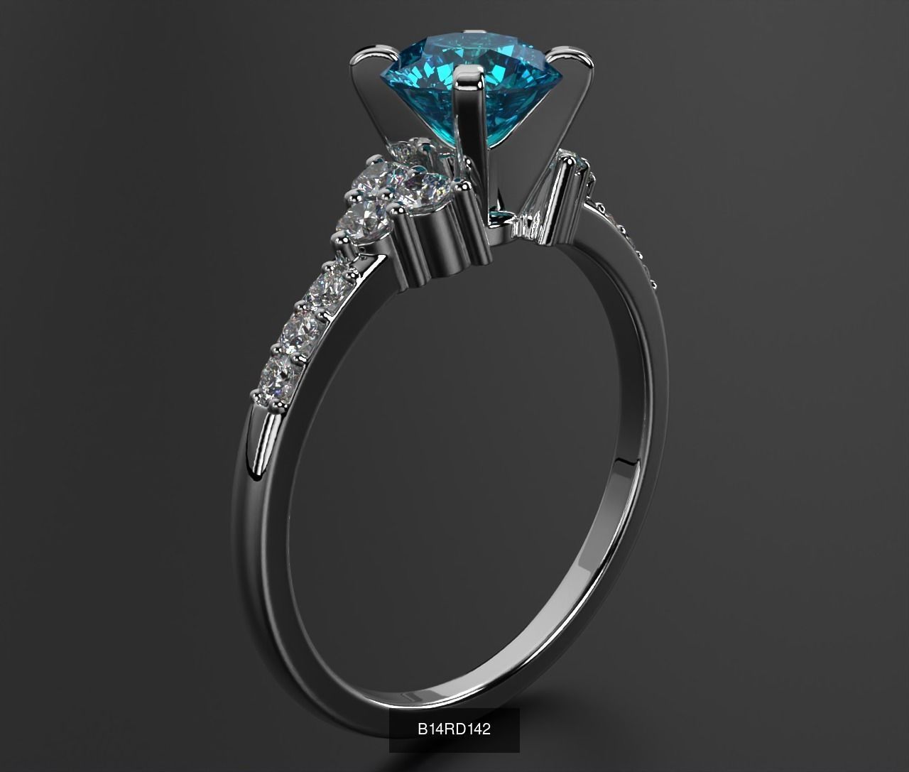 2024 B14 1-700 Engagement Rings 3D Model Collection-700 Files _264