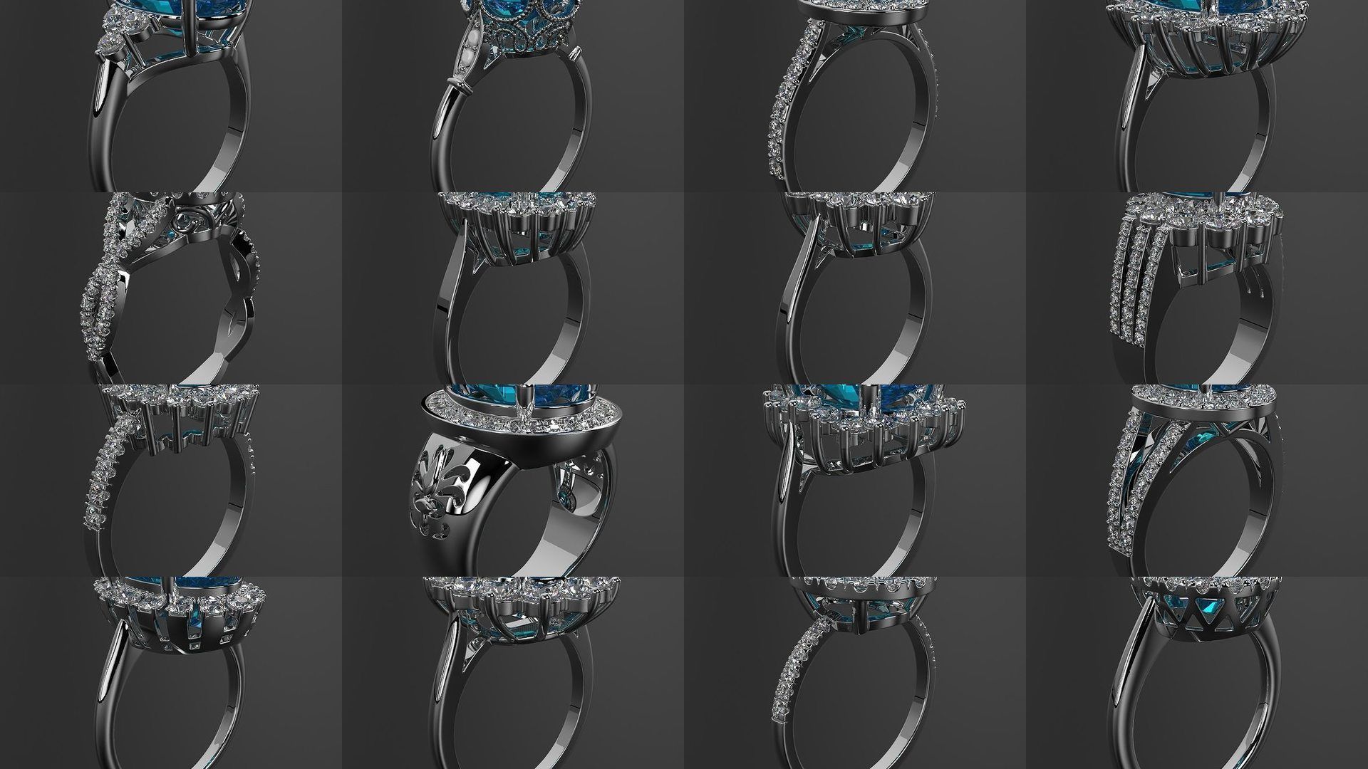 2024 B14 1-700 Engagement Rings 3D Model Collection-700 Files _68