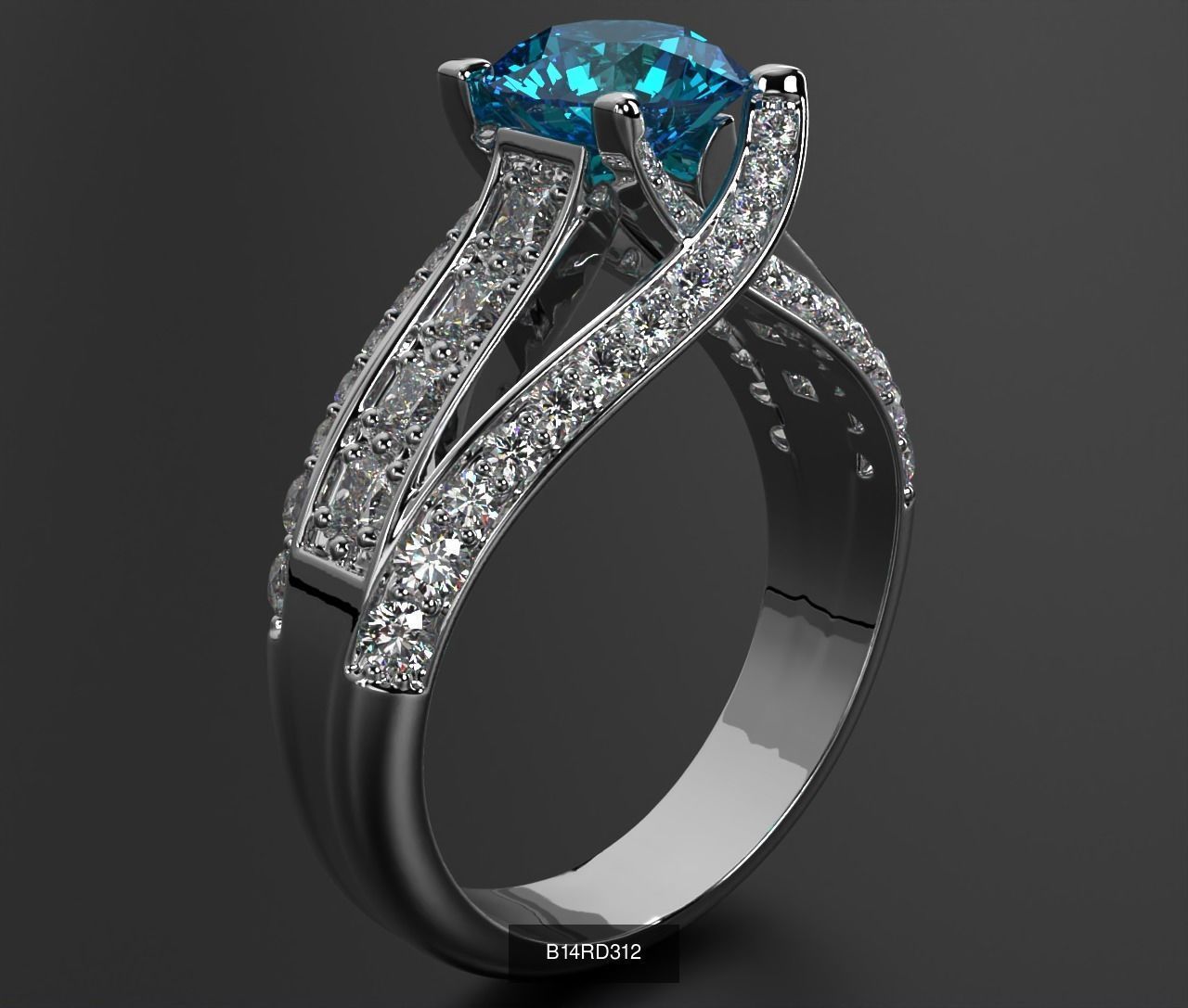 2024 B14 1-700 Engagement Rings 3D Model Collection-700 Files _45