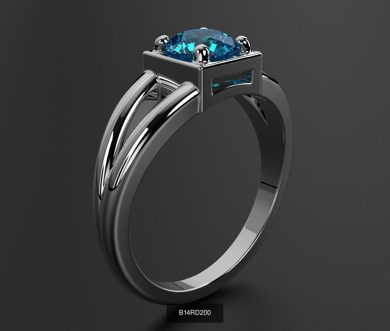 2024 B14 1-700 Engagement Rings 3D Model Collection-700 Files _206