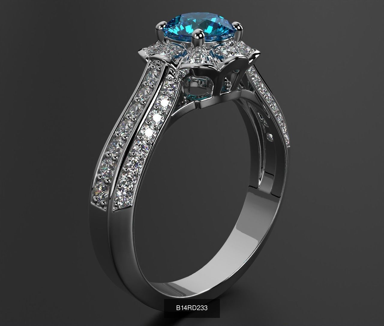 2024 B14 1-700 Engagement Rings 3D Model Collection-700 Files _173