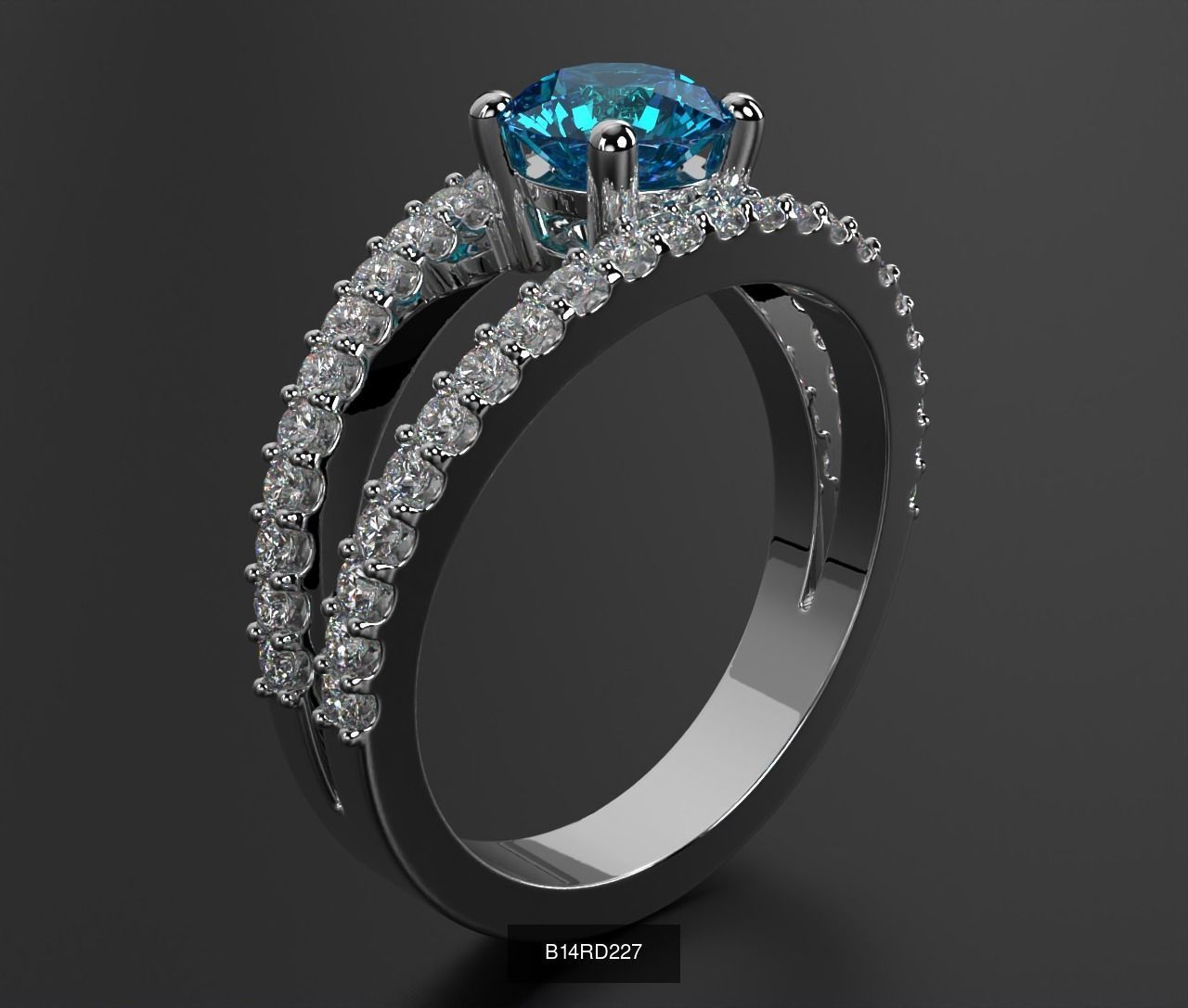 2024 B14 1-700 Engagement Rings 3D Model Collection-700 Files _179