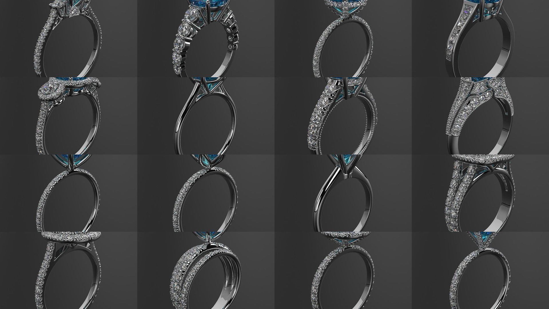 2024 B14 1-700 Engagement Rings 3D Model Collection-700 Files _41