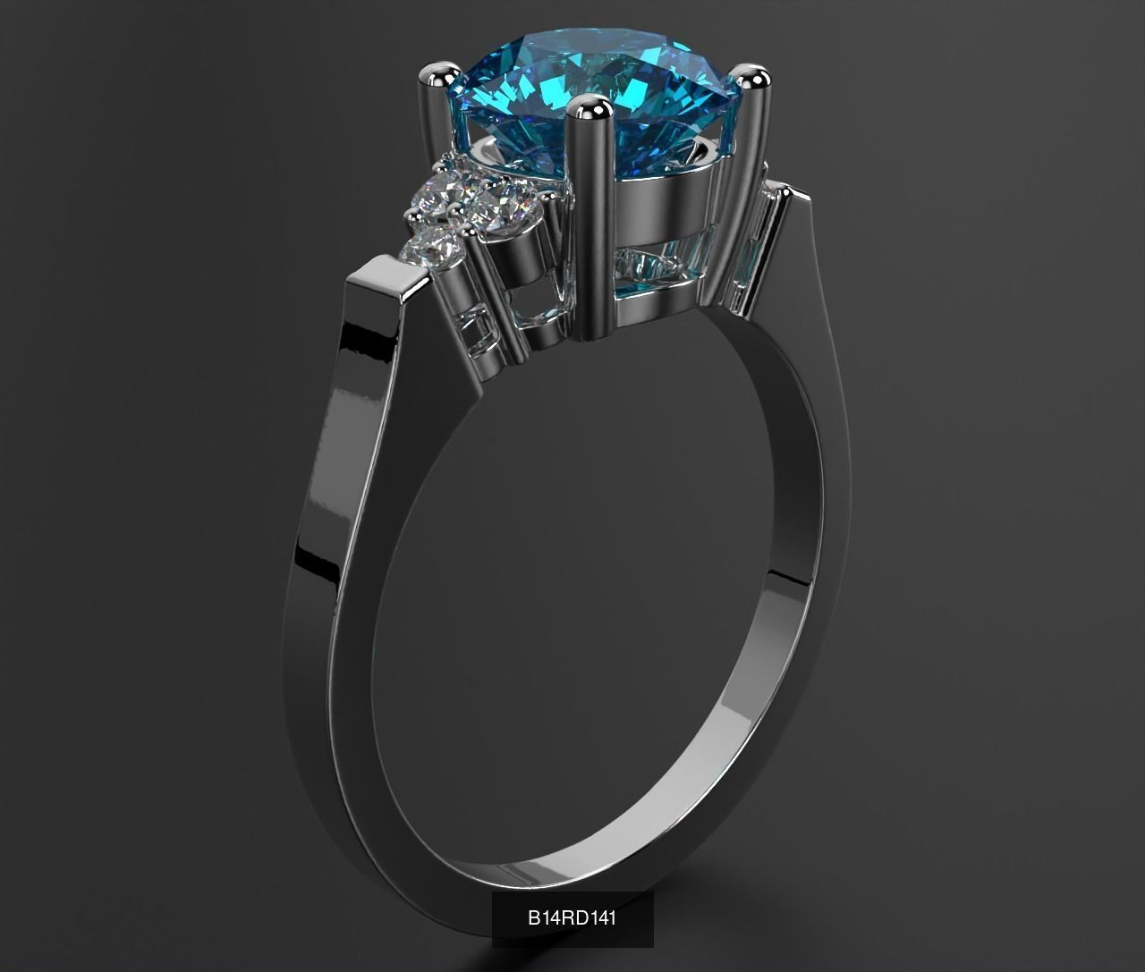 2024 B14 1-700 Engagement Rings 3D Model Collection-700 Files _265