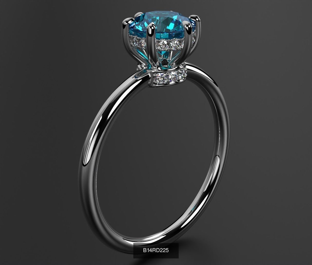 2024 B14 1-700 Engagement Rings 3D Model Collection-700 Files _181