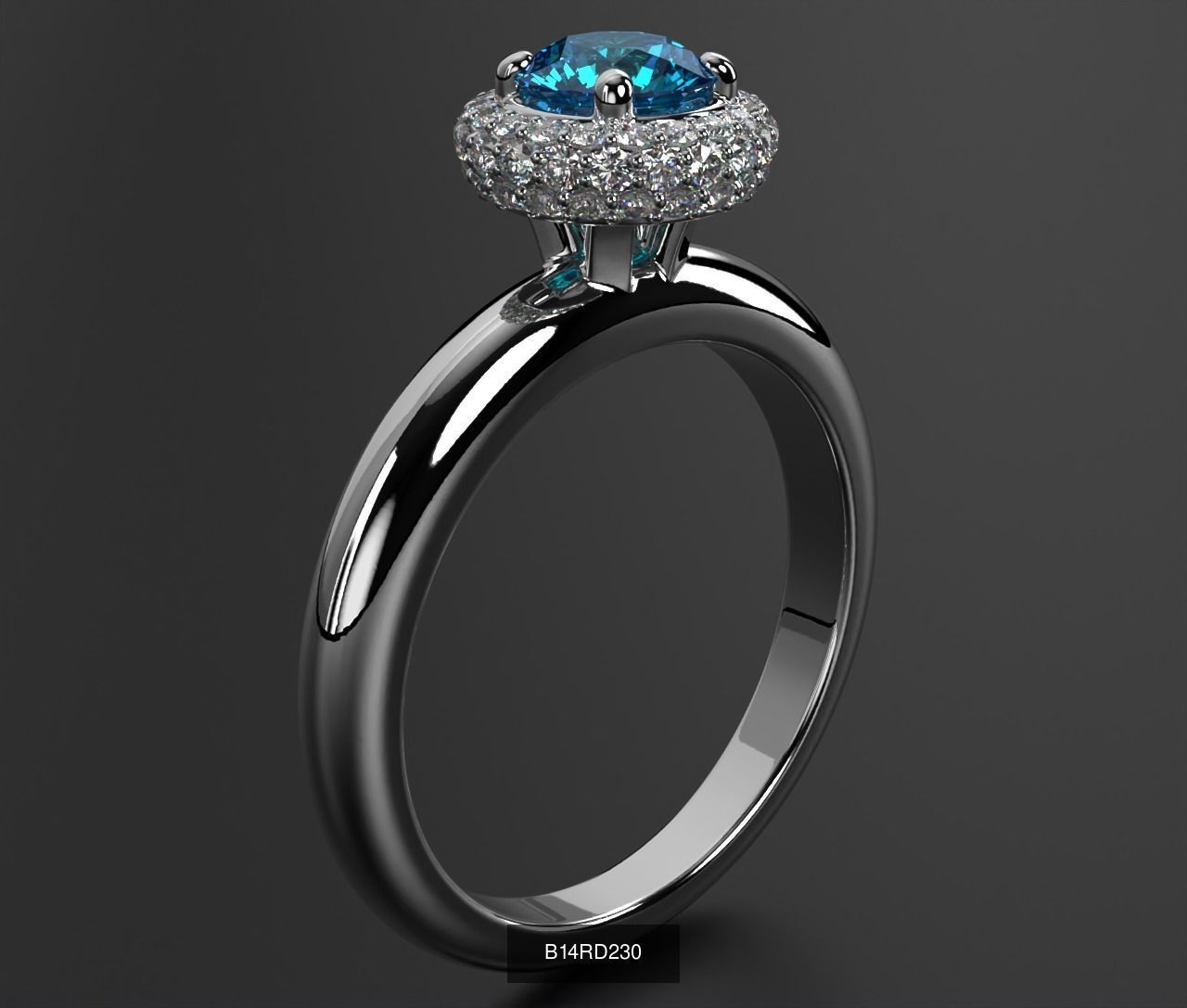 2024 B14 1-700 Engagement Rings 3D Model Collection-700 Files _176