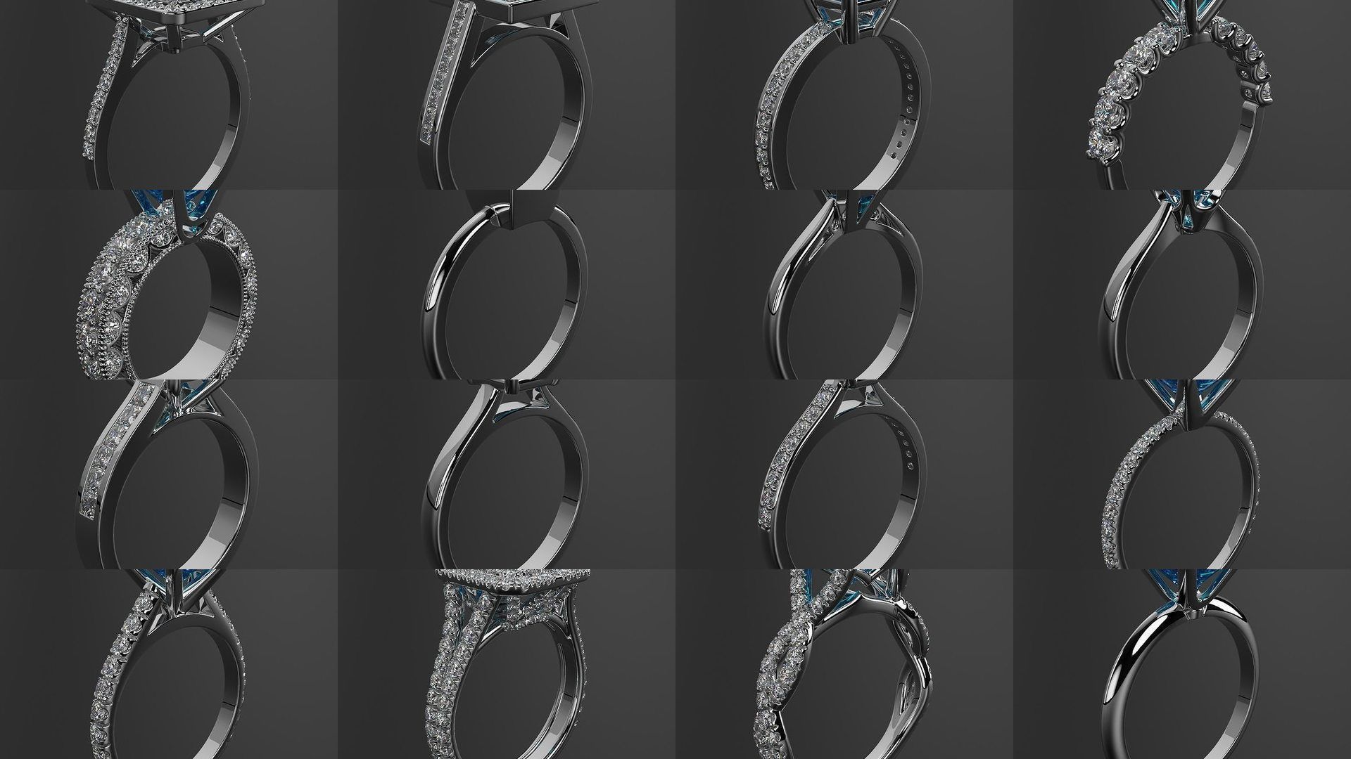 2024 B14 1-700 Engagement Rings 3D Model Collection-700 Files _53
