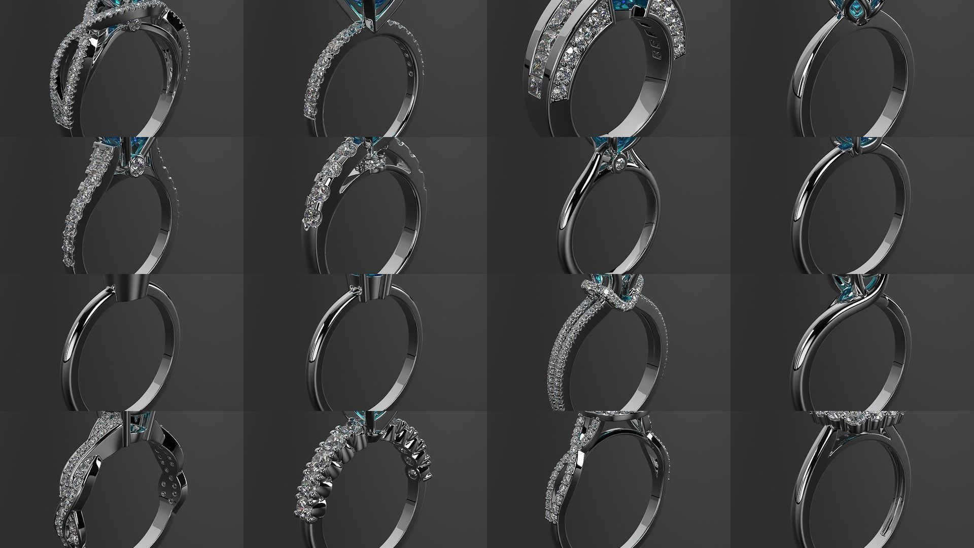 2024 B14 1-700 Engagement Rings 3D Model Collection-700 Files _32