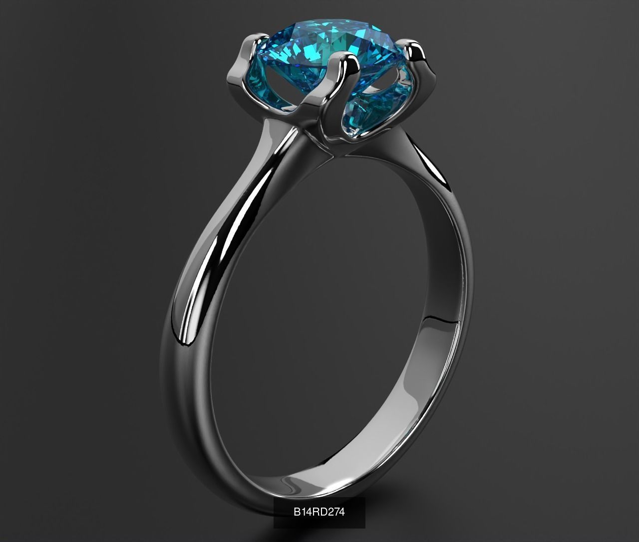 2024 B14 1-700 Engagement Rings 3D Model Collection-700 Files _132