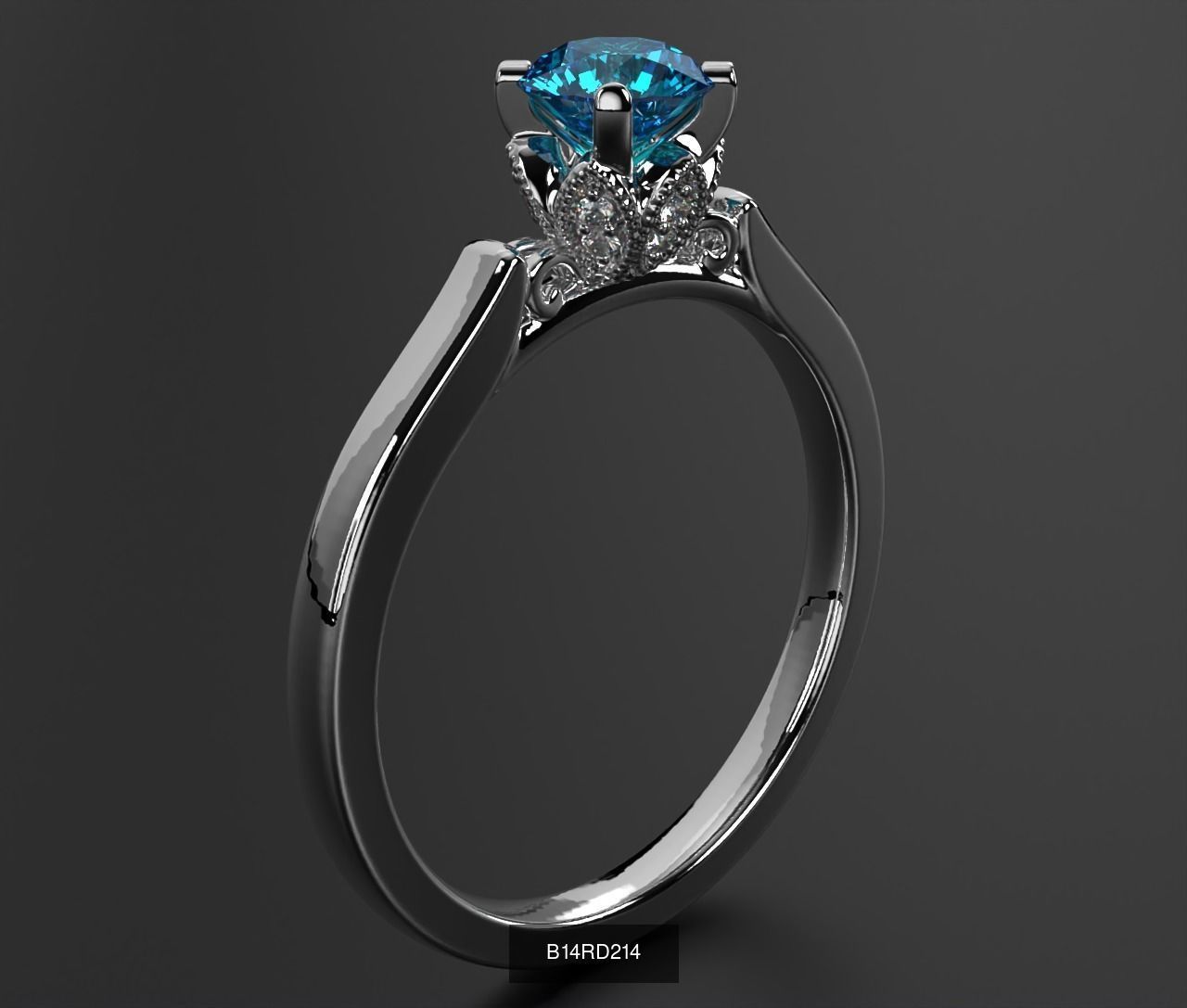 2024 B14 1-700 Engagement Rings 3D Model Collection-700 Files _192