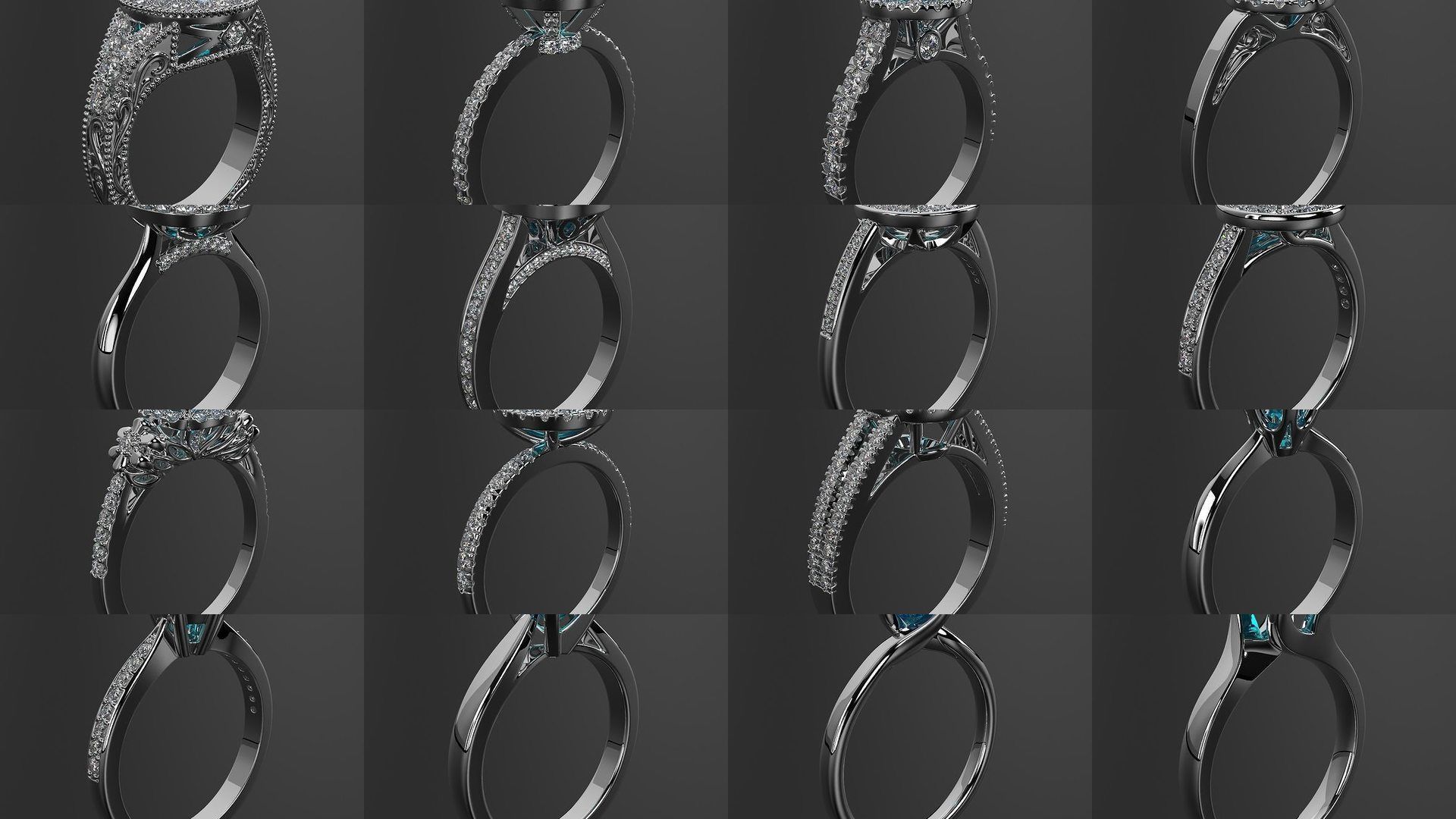 2024 B14 1-700 Engagement Rings 3D Model Collection-700 Files _35