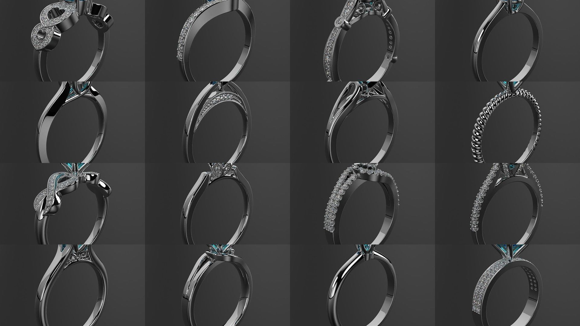 2024 B14 1-700 Engagement Rings 3D Model Collection-700 Files _11