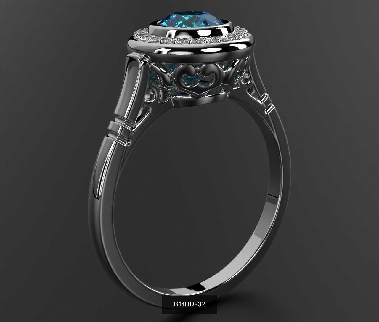 2024 B14 1-700 Engagement Rings 3D Model Collection-700 Files _174