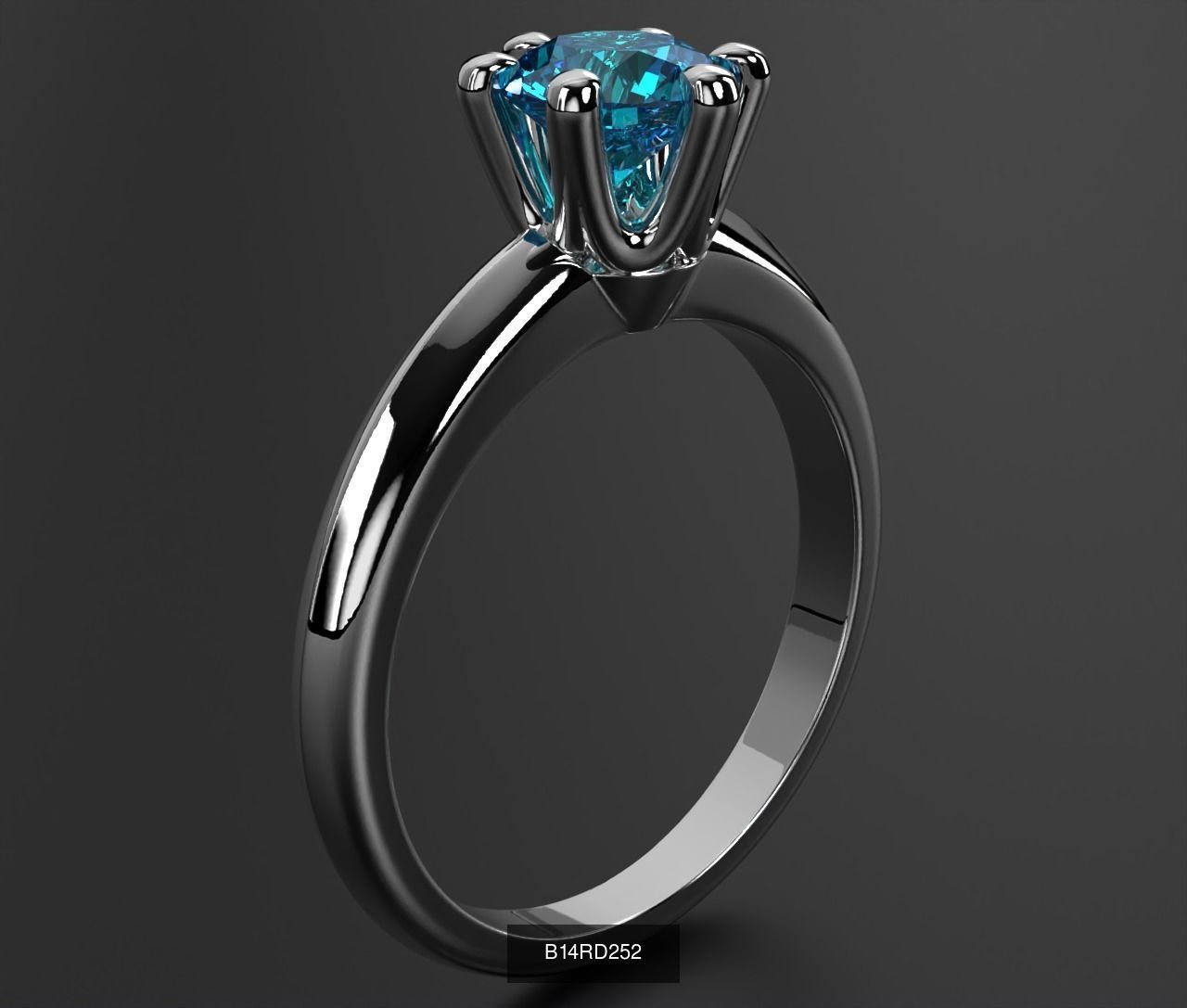 2024 B14 1-700 Engagement Rings 3D Model Collection-700 Files _154