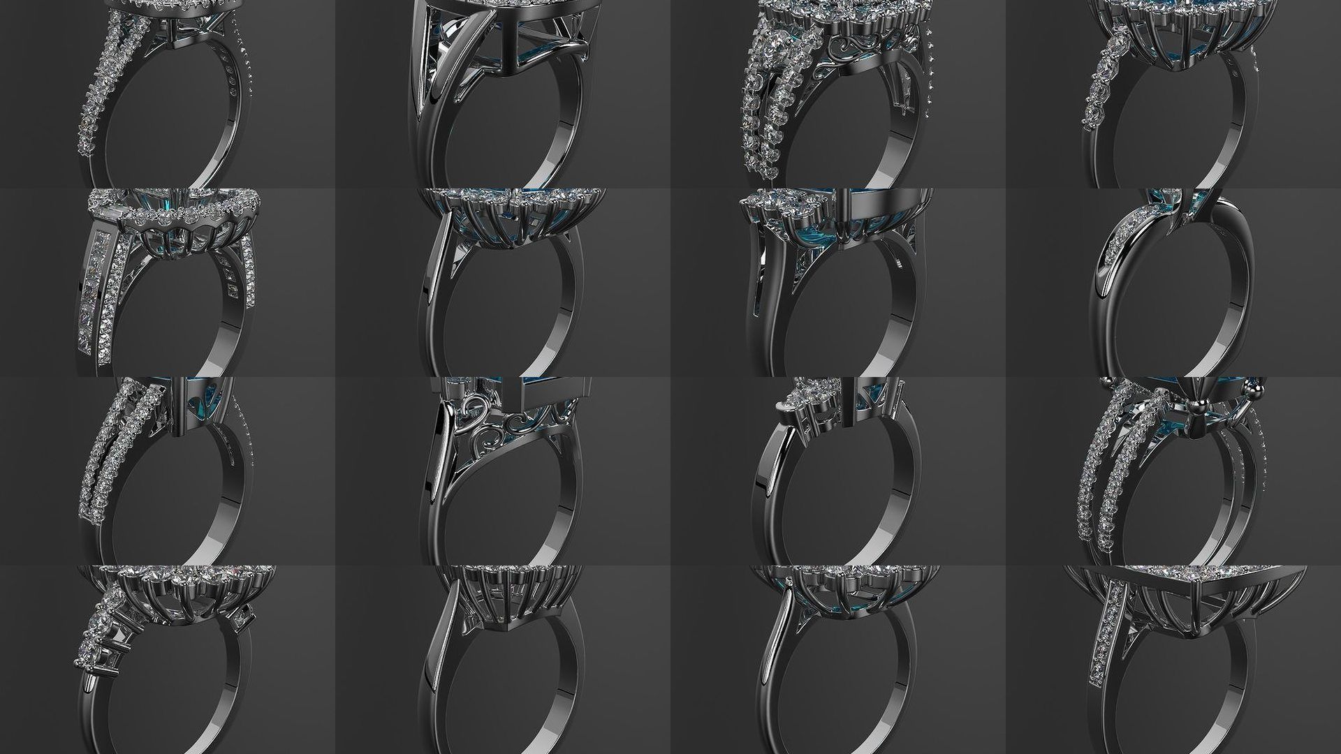 2024 B14 1-700 Engagement Rings 3D Model Collection-700 Files _104