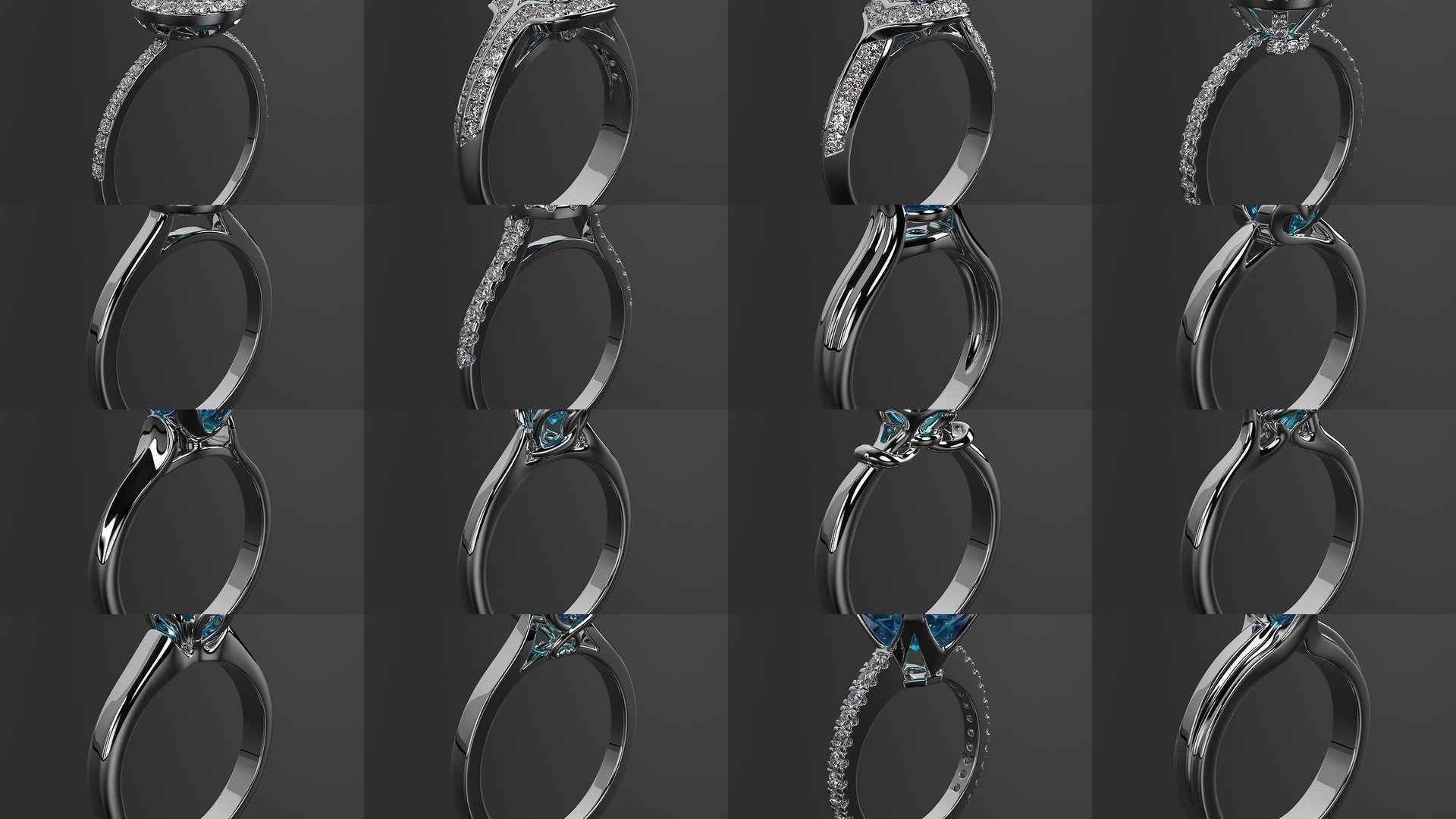 2024 B14 1-700 Engagement Rings 3D Model Collection-700 Files _26