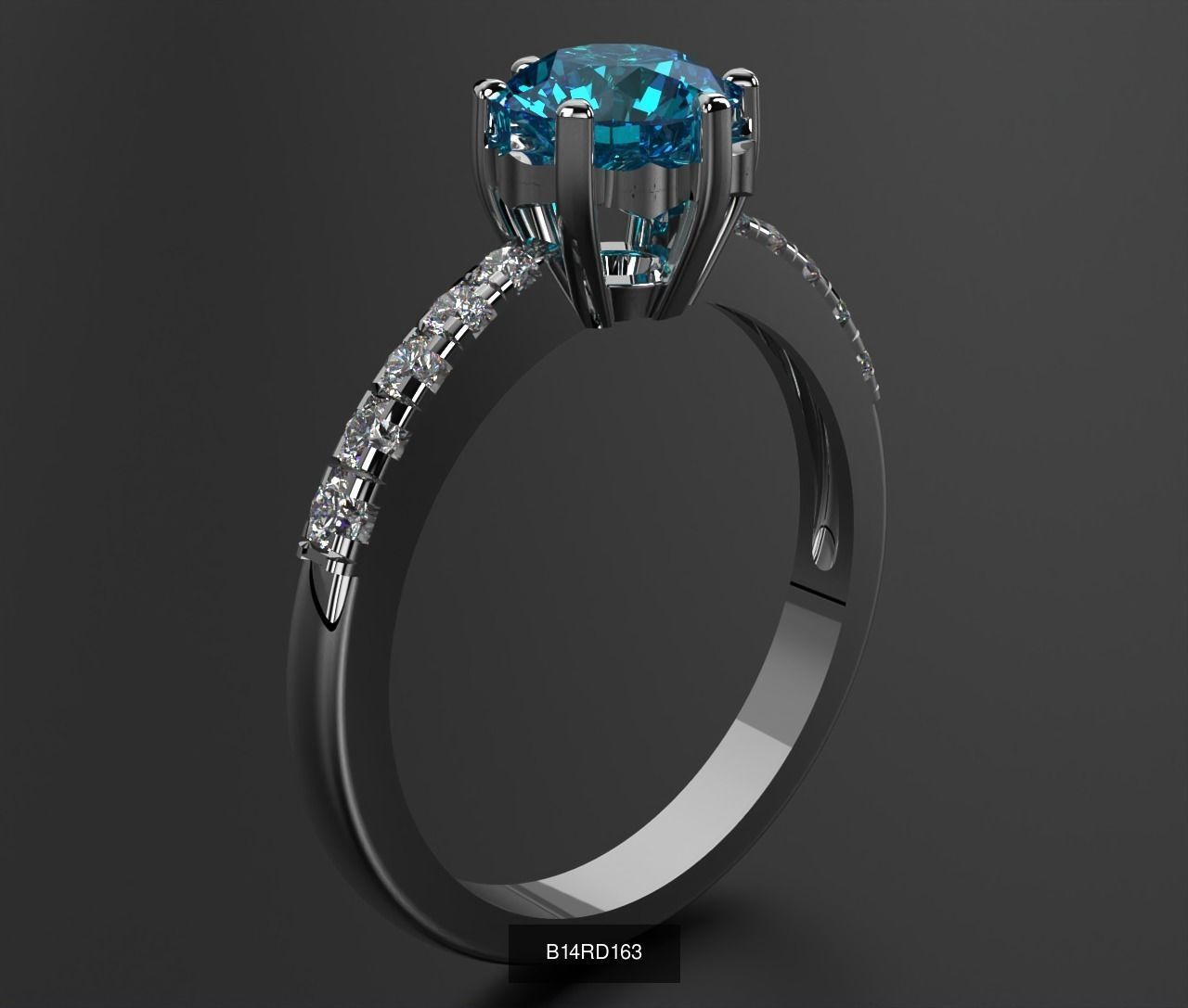 2024 B14 1-700 Engagement Rings 3D Model Collection-700 Files _243