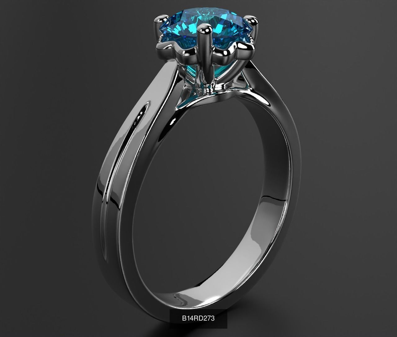 2024 B14 1-700 Engagement Rings 3D Model Collection-700 Files _133