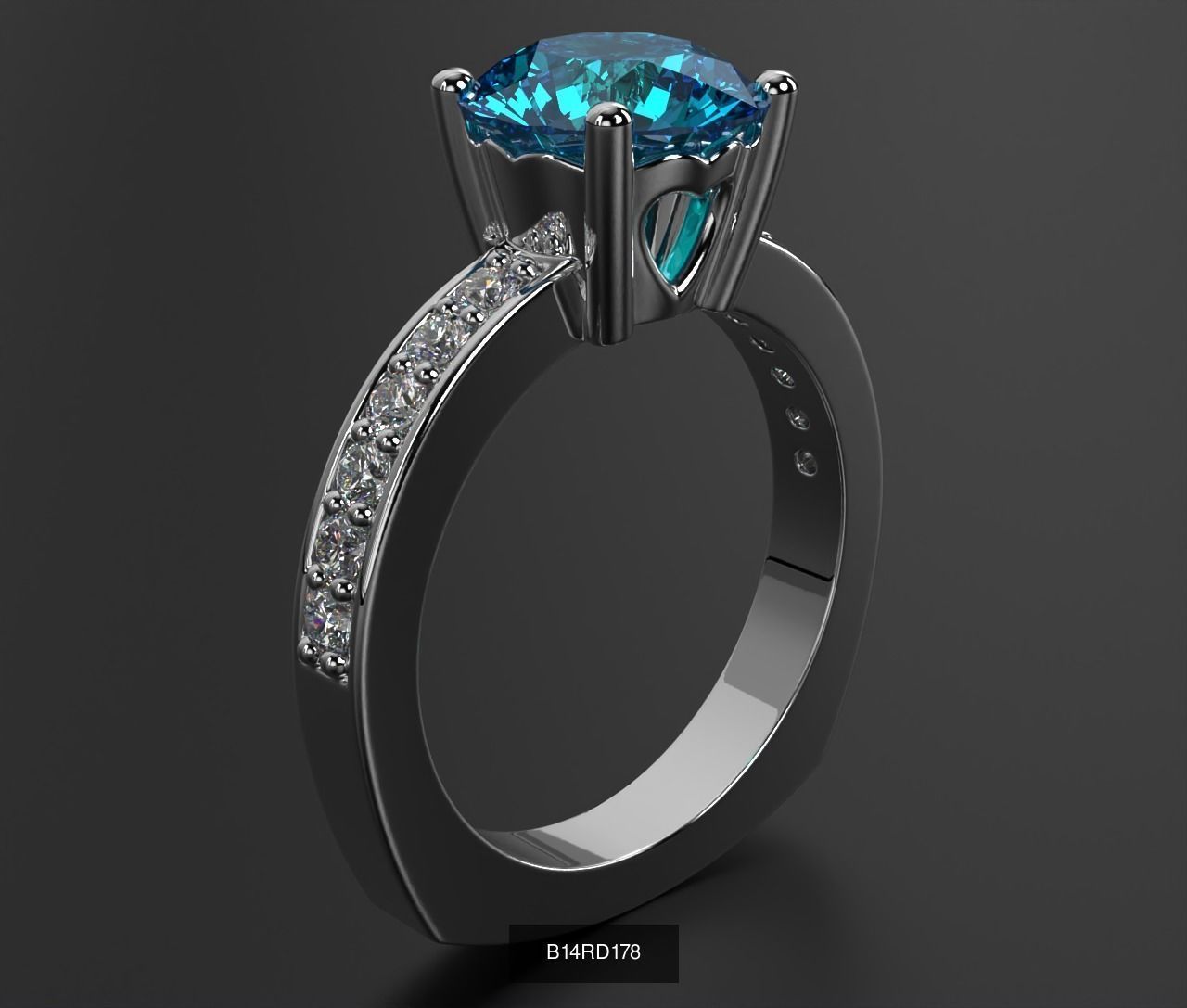 2024 B14 1-700 Engagement Rings 3D Model Collection-700 Files _228