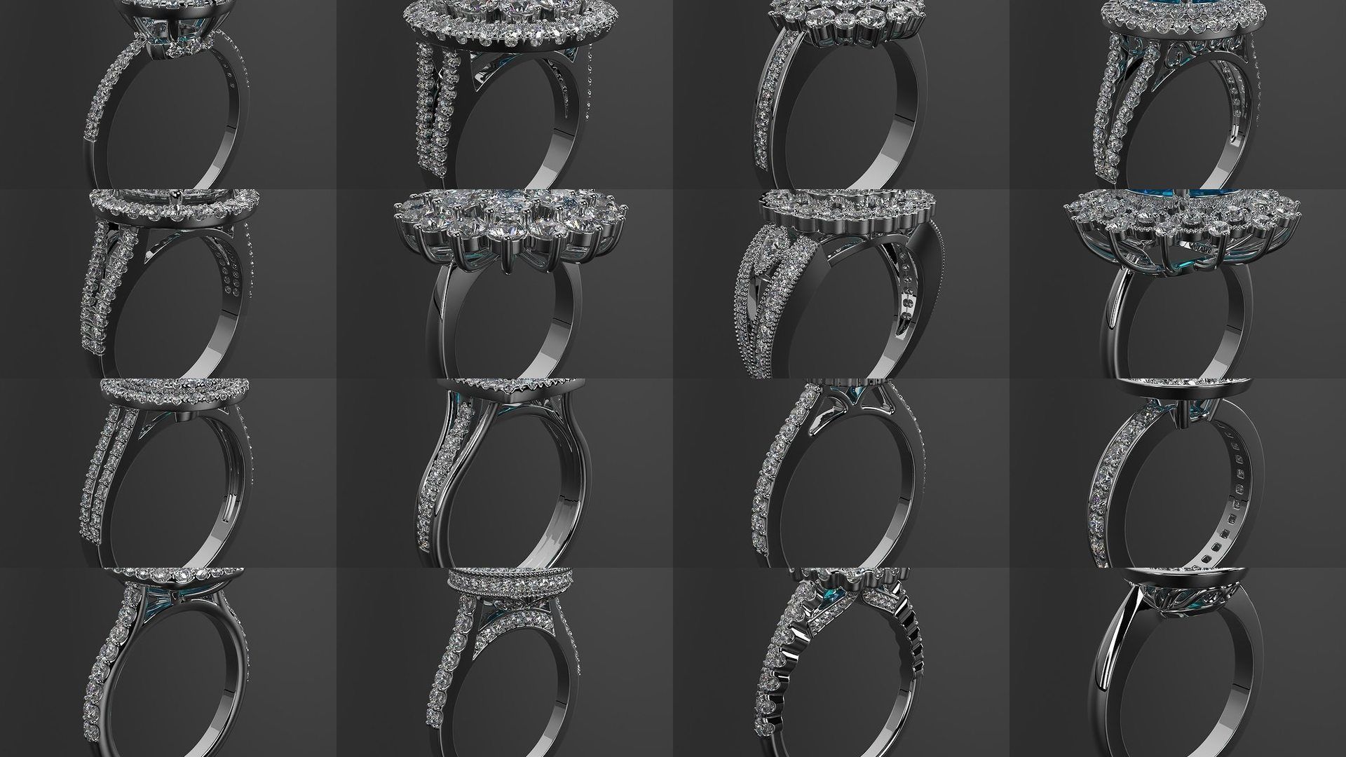 2024 B14 1-700 Engagement Rings 3D Model Collection-700 Files _23