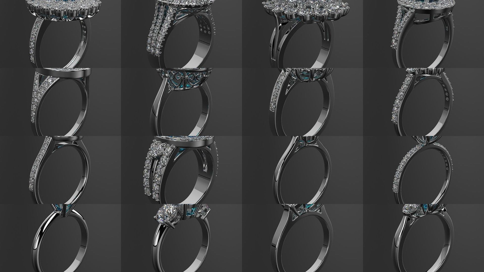 2024 B14 1-700 Engagement Rings 3D Model Collection-700 Files _83