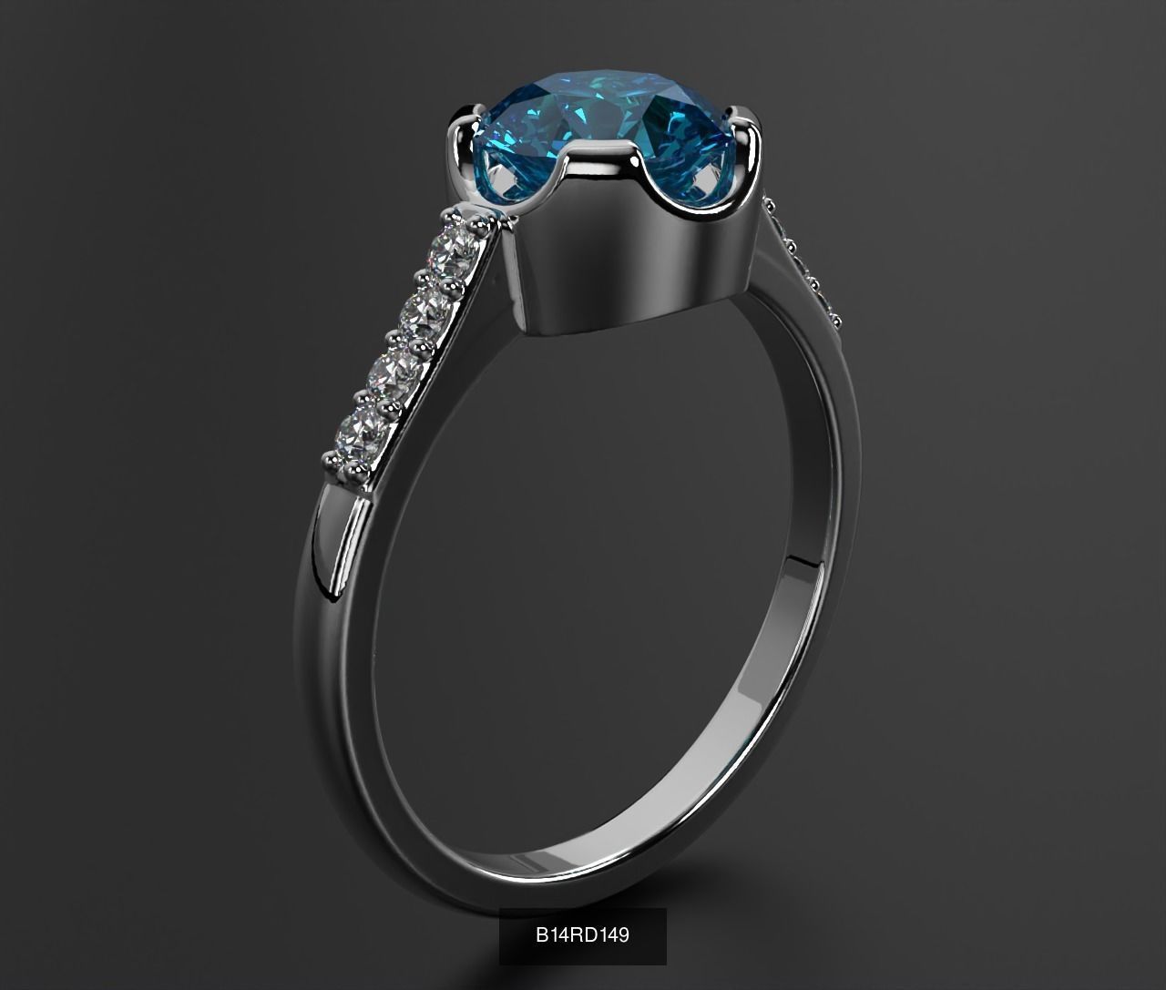 2024 B14 1-700 Engagement Rings 3D Model Collection-700 Files _257