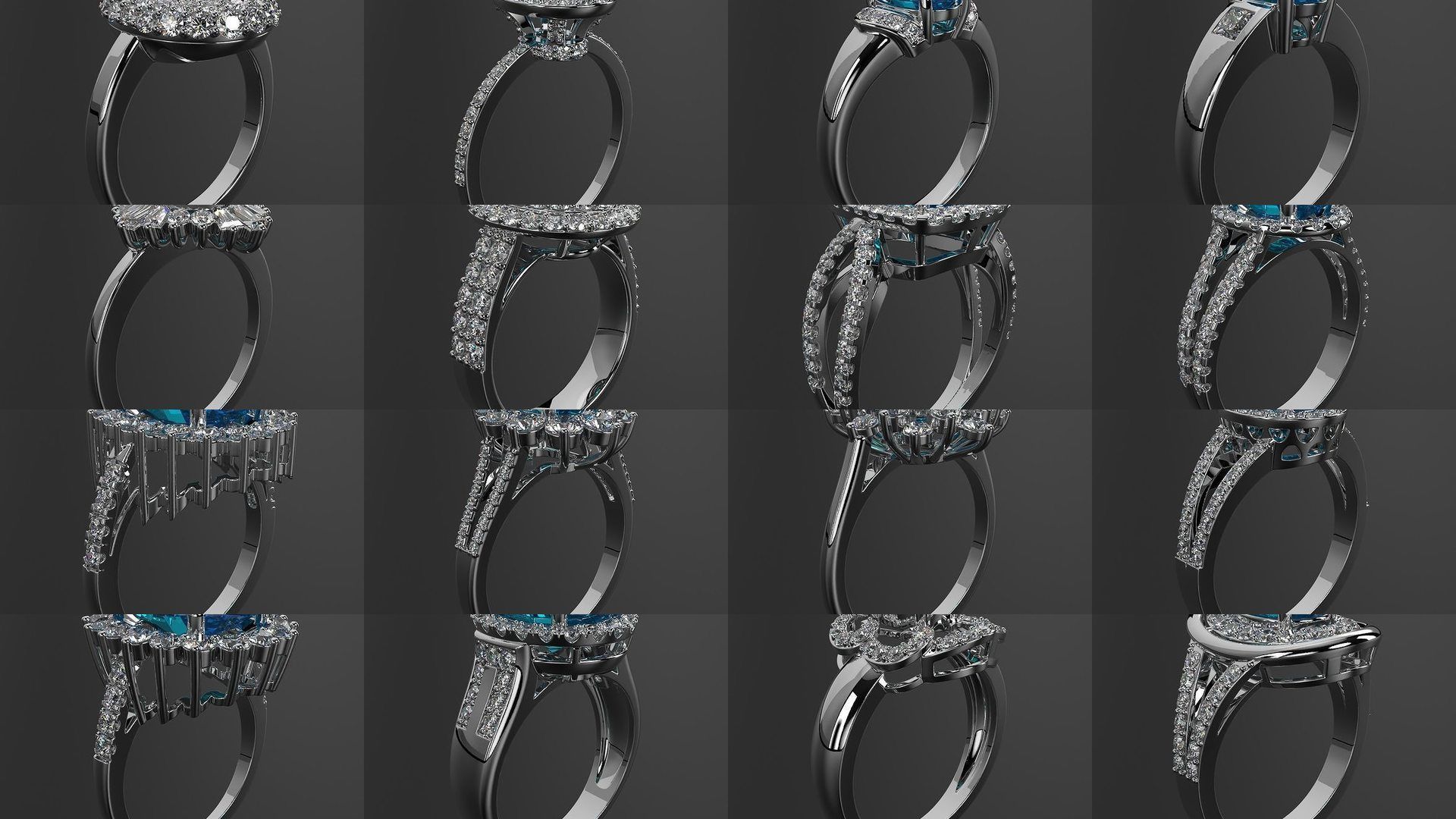 2024 B14 1-700 Engagement Rings 3D Model Collection-700 Files _62