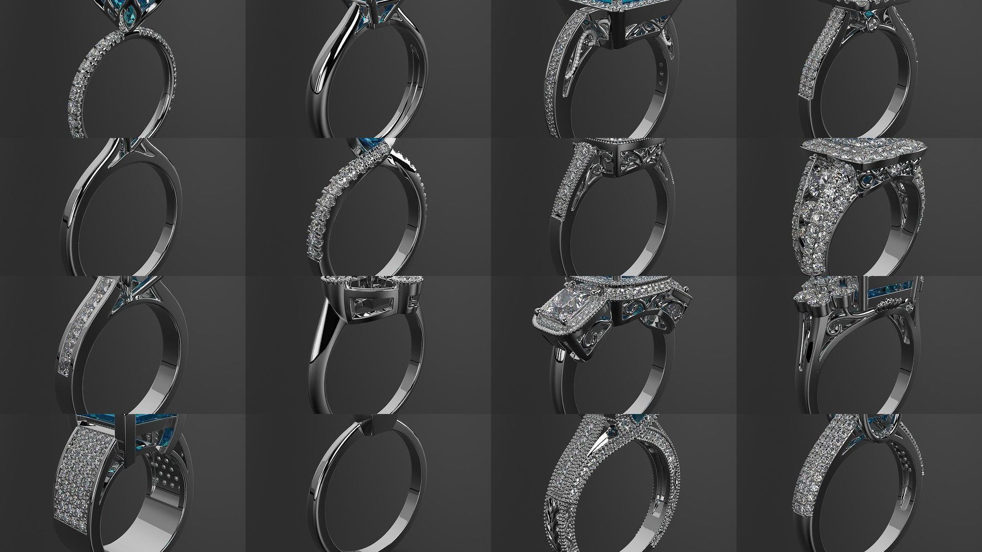 2024 B14 1-700 Engagement Rings 3D Model Collection-700 Files _50