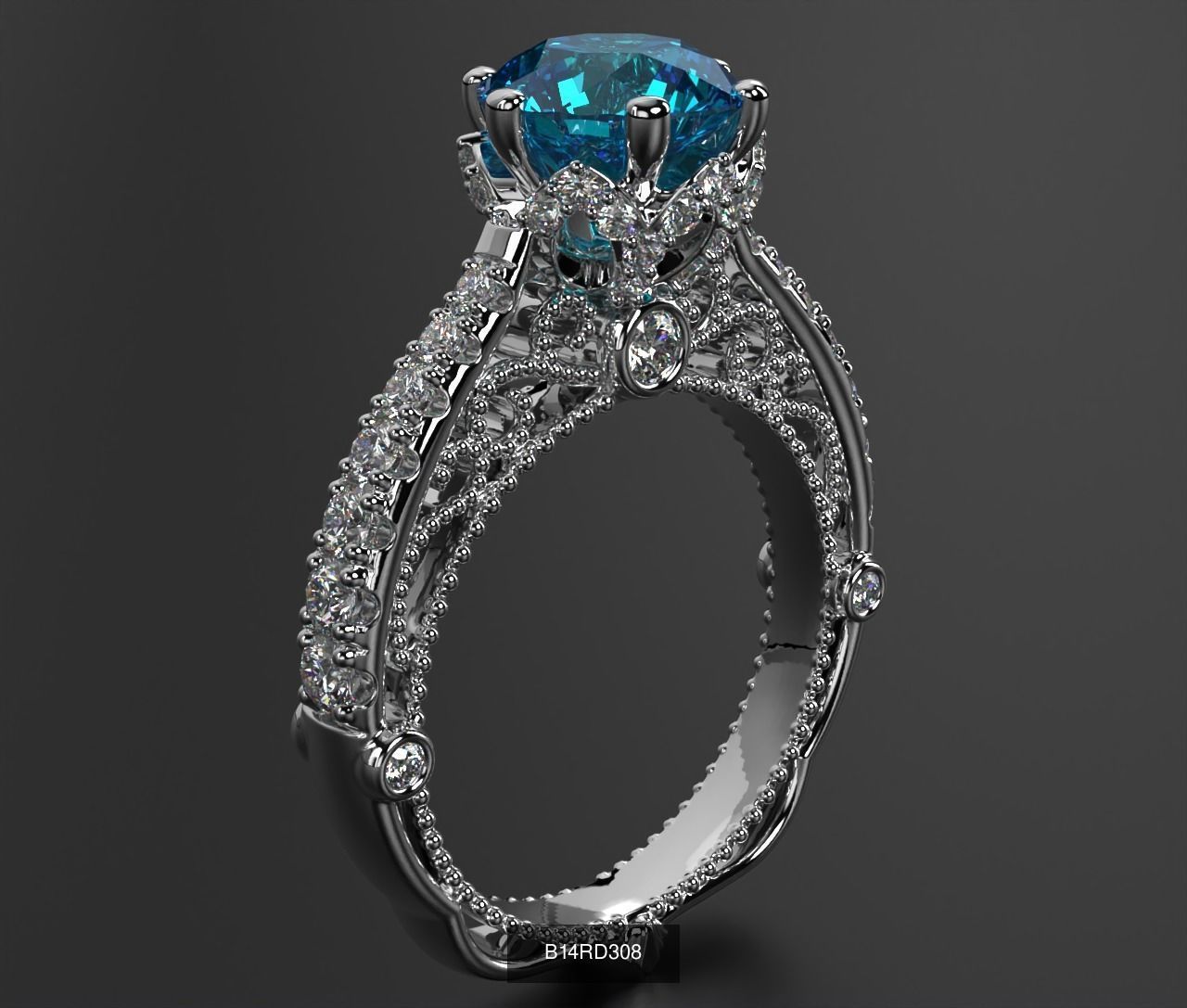 2024 B14 1-700 Engagement Rings 3D Model Collection-700 Files _57