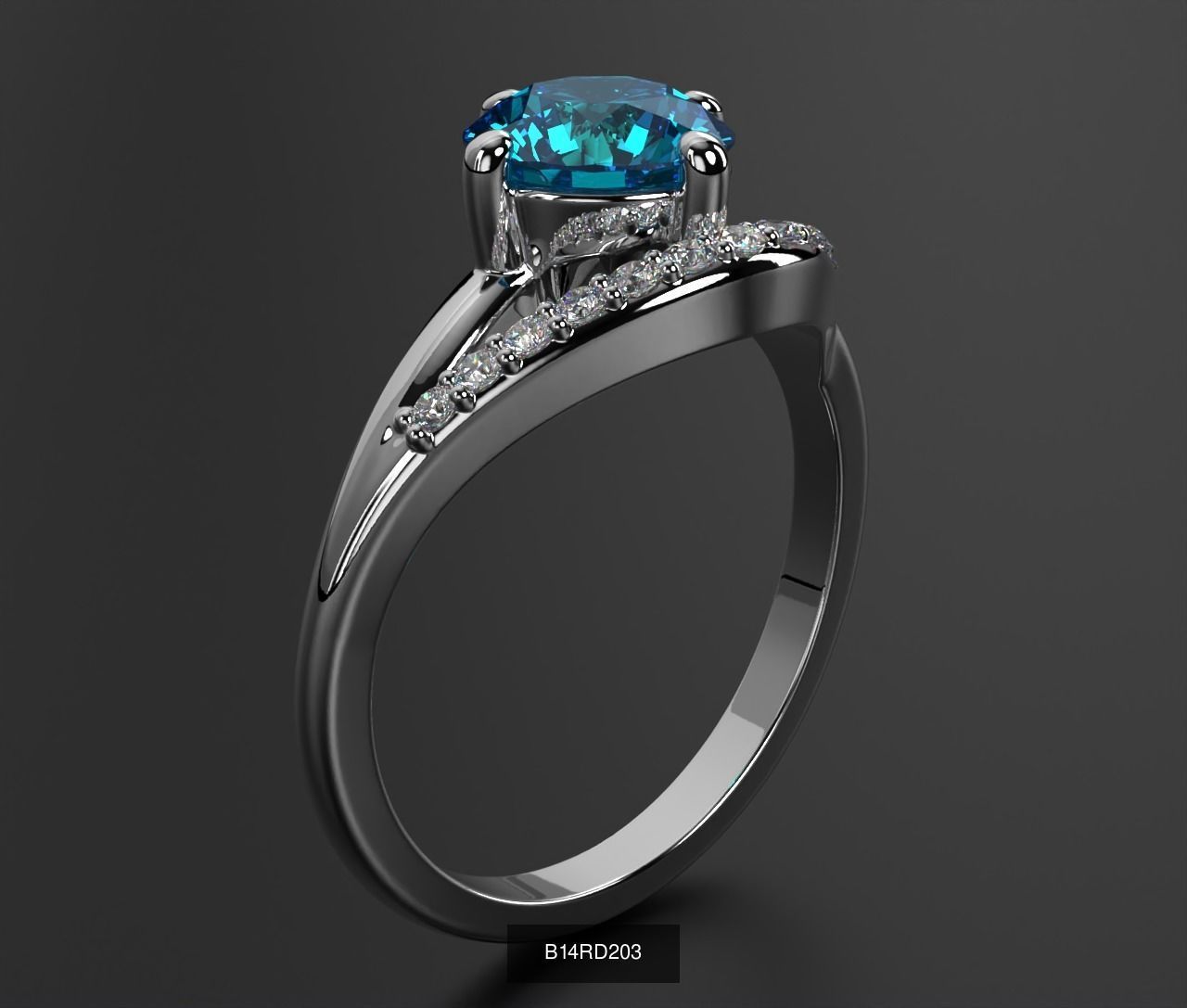 2024 B14 1-700 Engagement Rings 3D Model Collection-700 Files _203