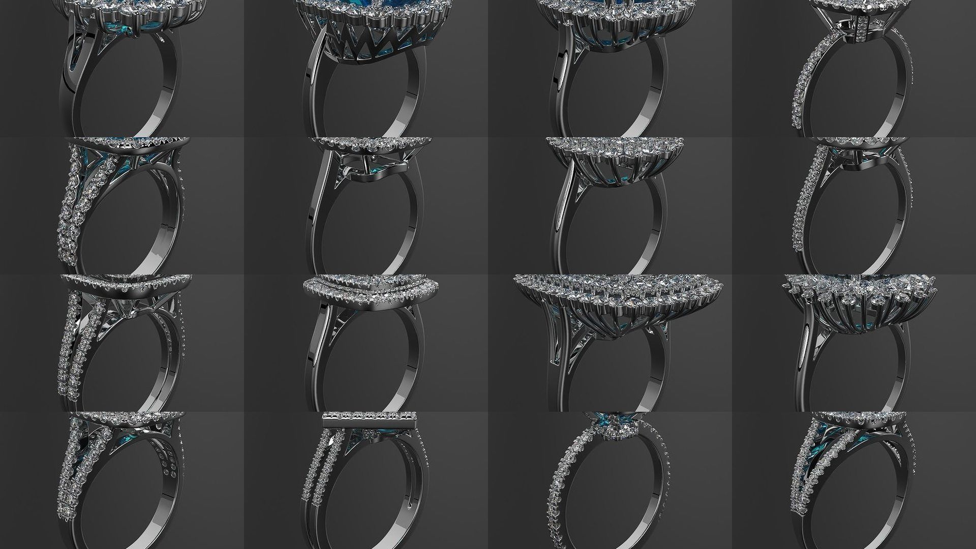 2024 B14 1-700 Engagement Rings 3D Model Collection-700 Files _110
