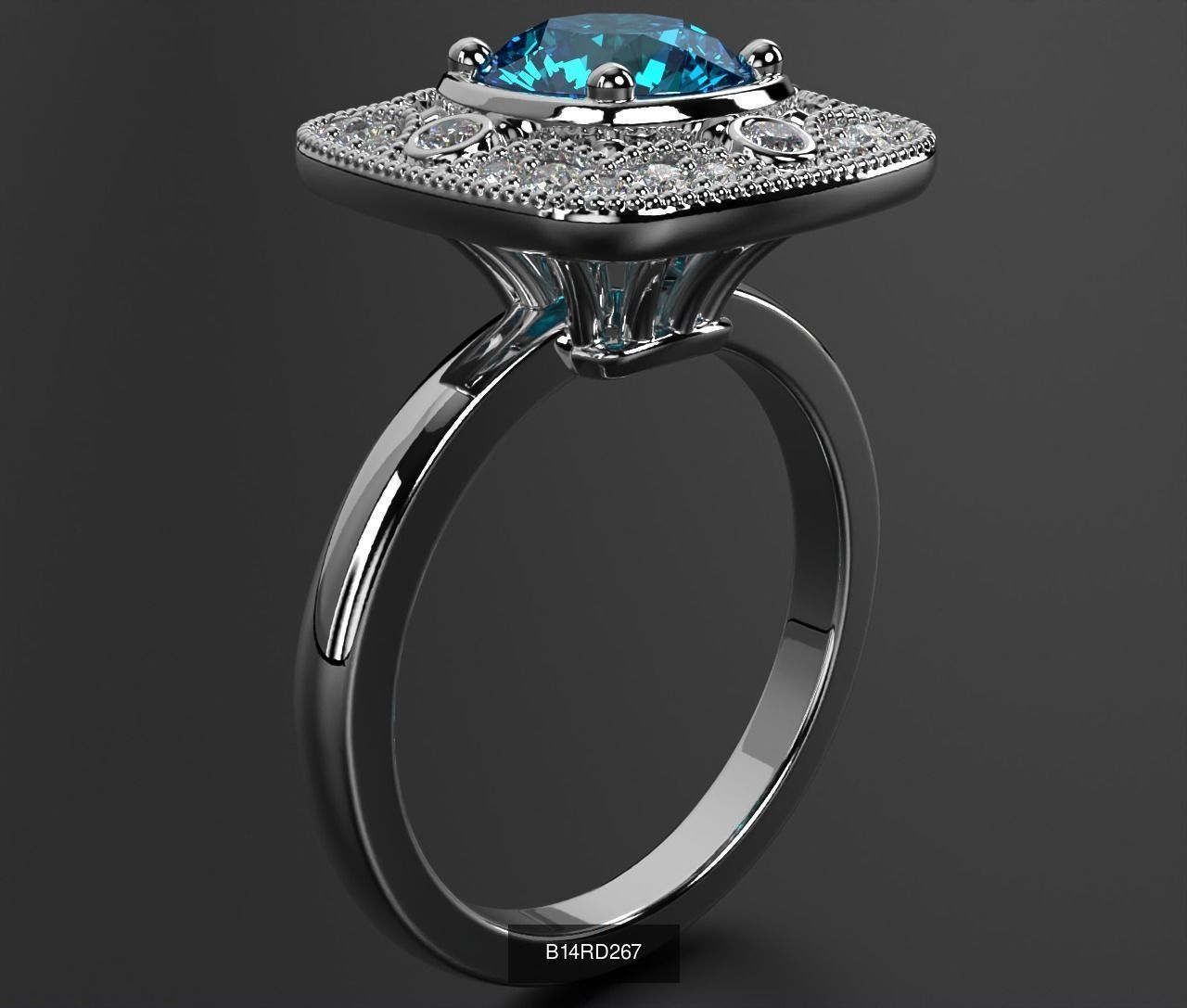2024 B14 1-700 Engagement Rings 3D Model Collection-700 Files _139